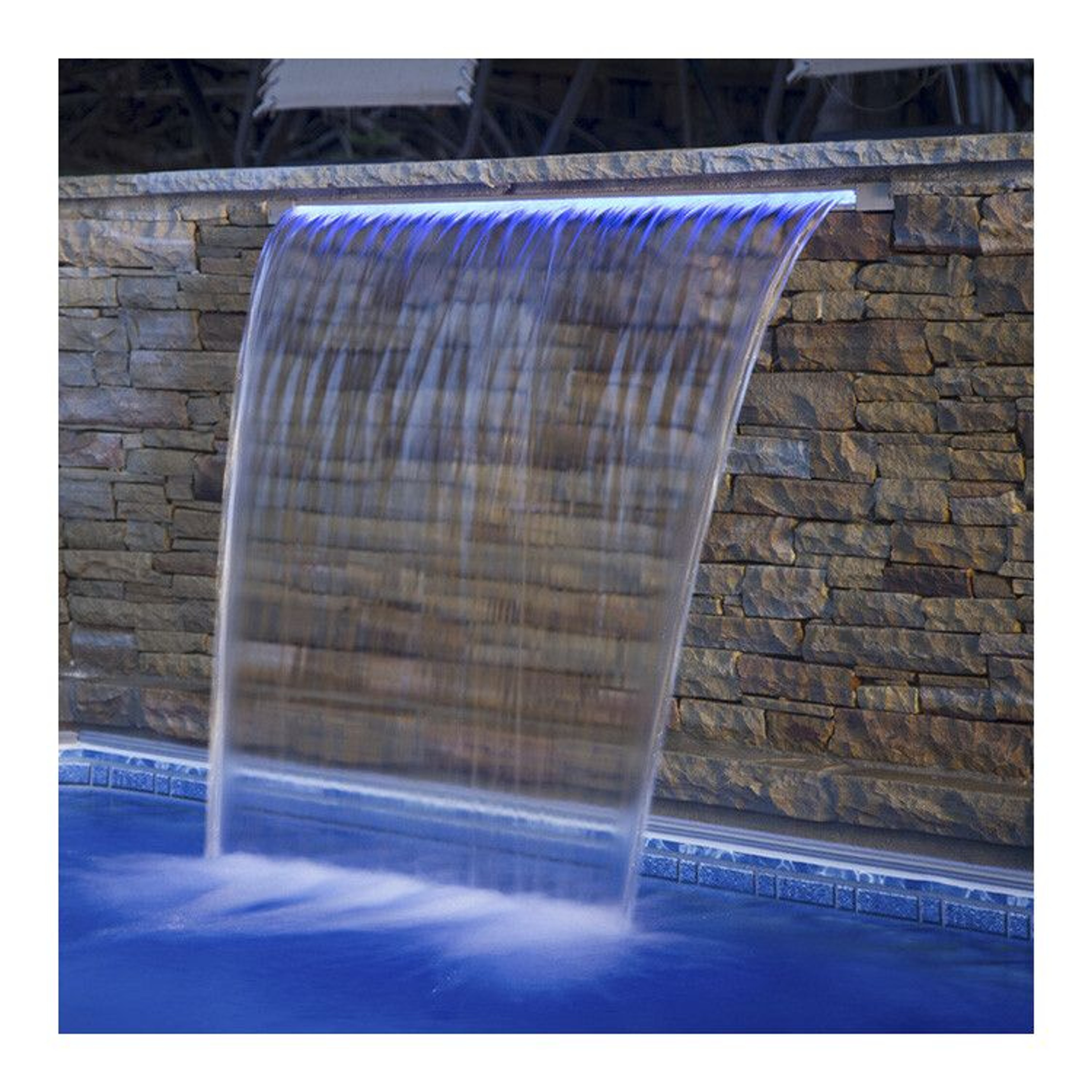 Стеновой водопад Aquaviva с LED подсветкой, Артикул: 7340-7341-7344-7346-7347, Водопады для бассейнов