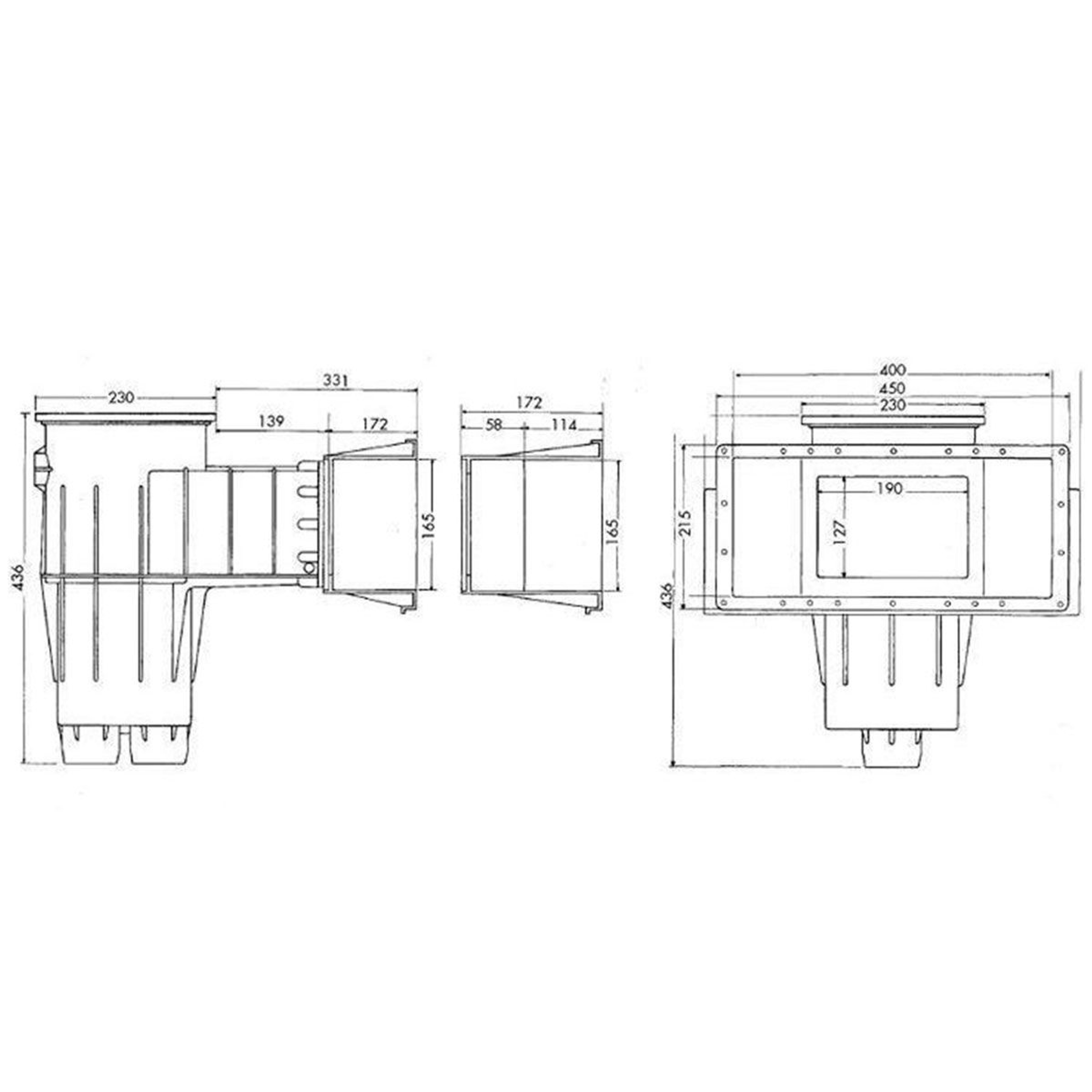 Скиммер Hayward 3118 PREMIUM Wide бетон, Артикул: 32294, Закладные для бассейна