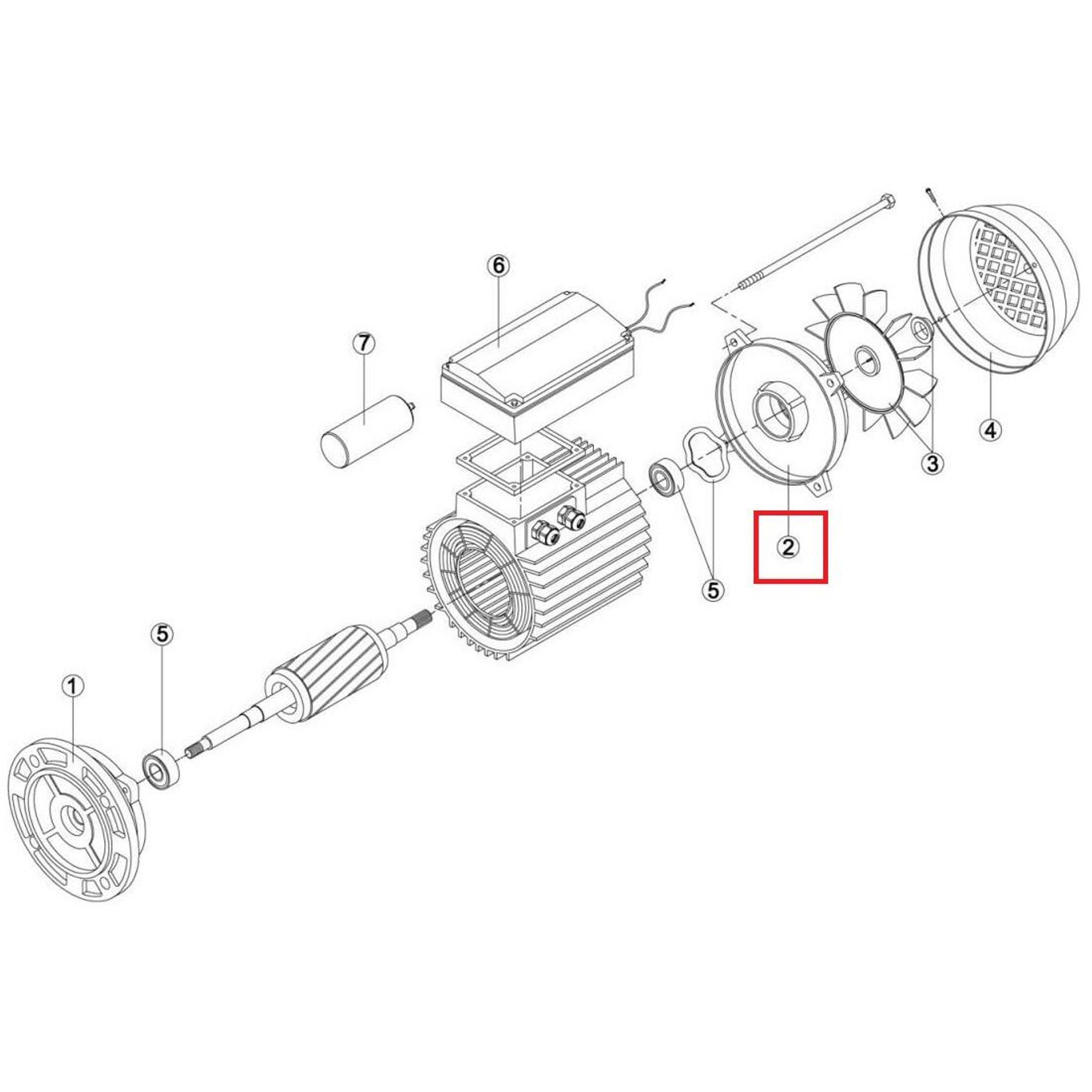 Крышка задняя эл.двиг насоса Kripsol (MEC 112) M2 (RBM1020.62R), Артикул: 16730, Для насосов
