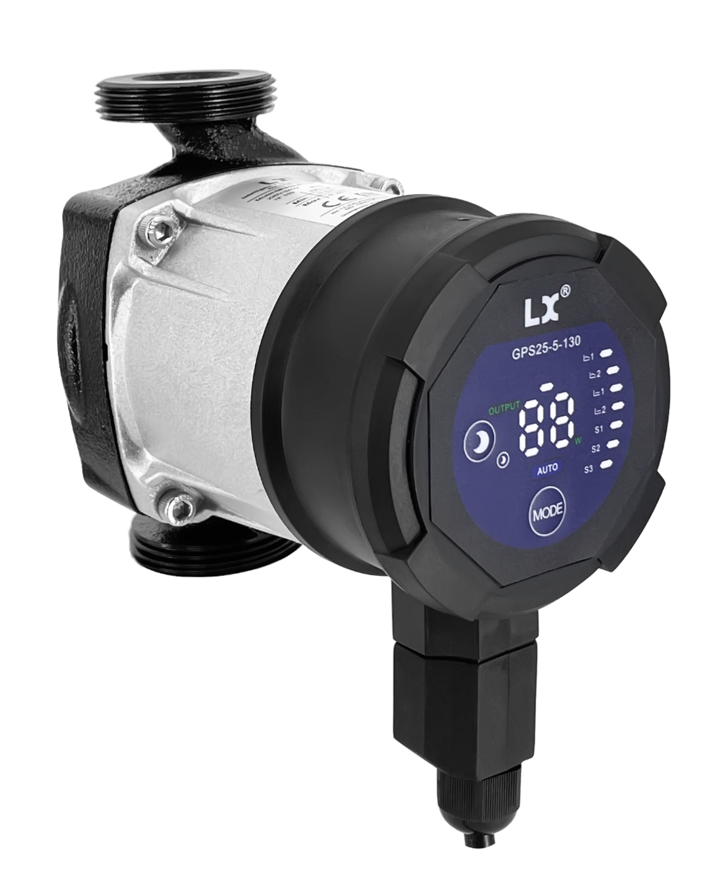 Циркуляционный насос AquaViva LX GPS25-4-130 - 2.5 м³/ч; 4 м, 220В, 22 ватт, с частотным регулированием, Артикул: 35405, Насосное оборудование