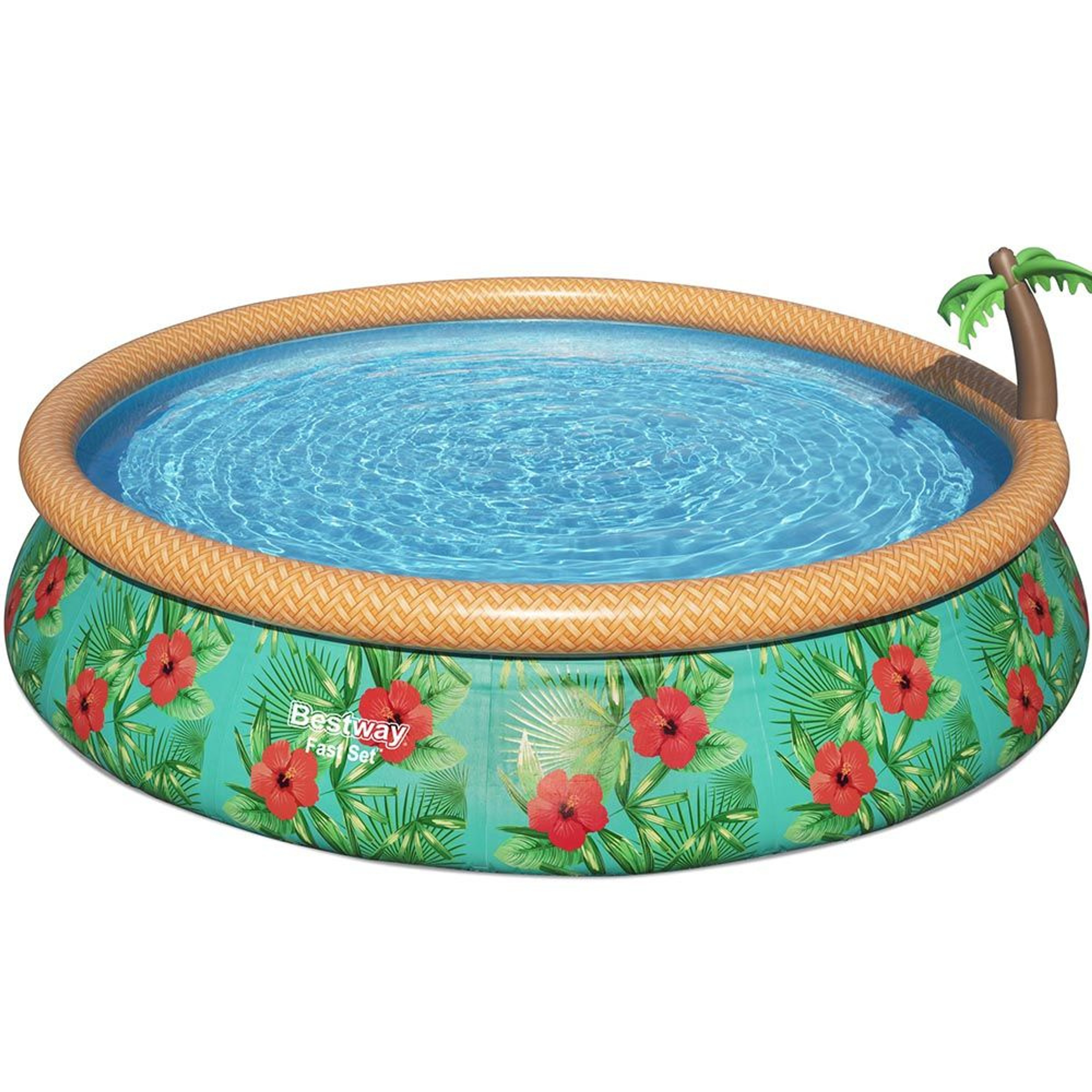 Надувной круглый бассейн Bestway 57416 Paradise Palms (457x84 см) с картриджным фильтром, Артикул: 25325, Бассейны и СПА