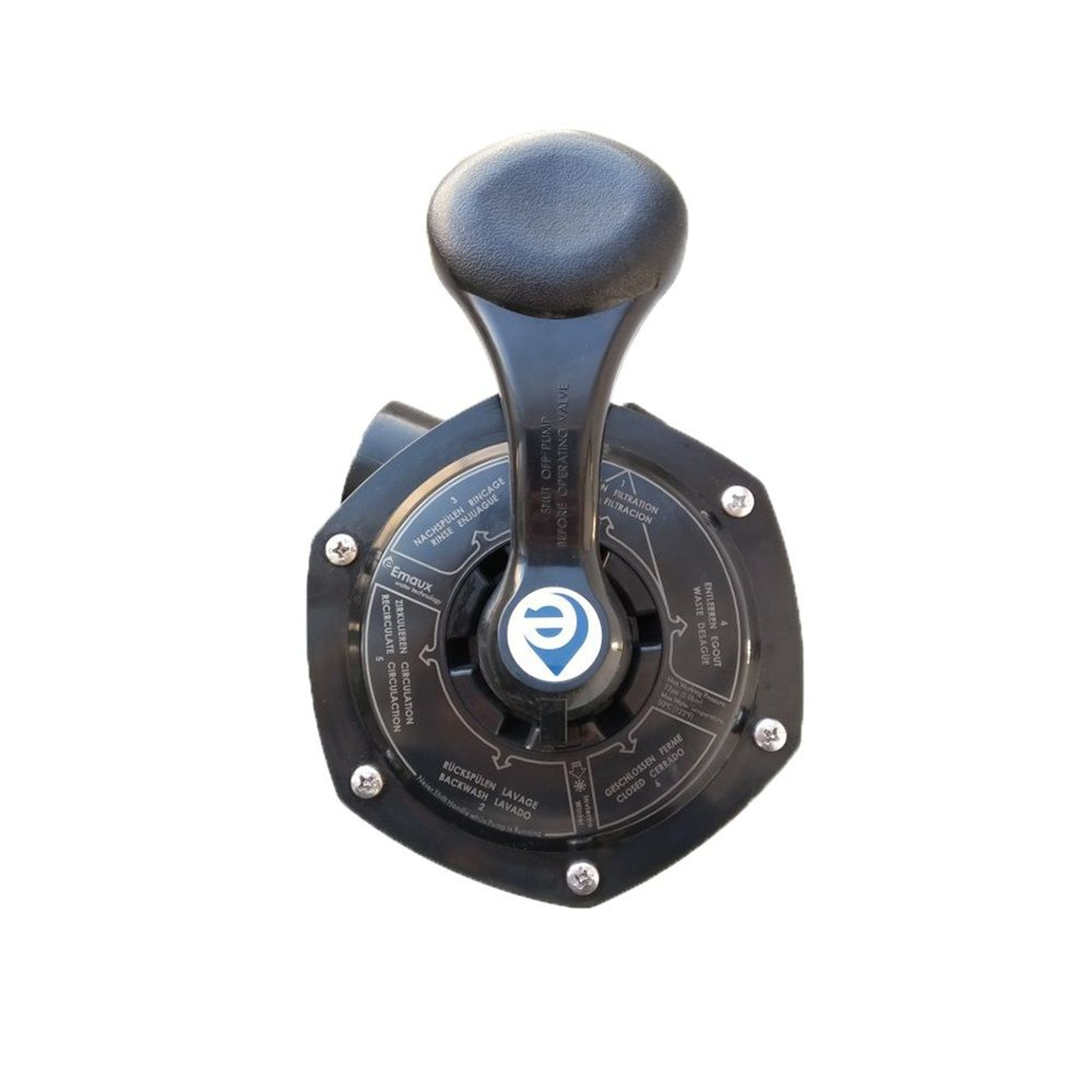Кран шестиходовой Aquaviva MPV03 (1,5") боковой (88280811B) черный, Артикул: 2582, Для фильтров и фильтрационных установок