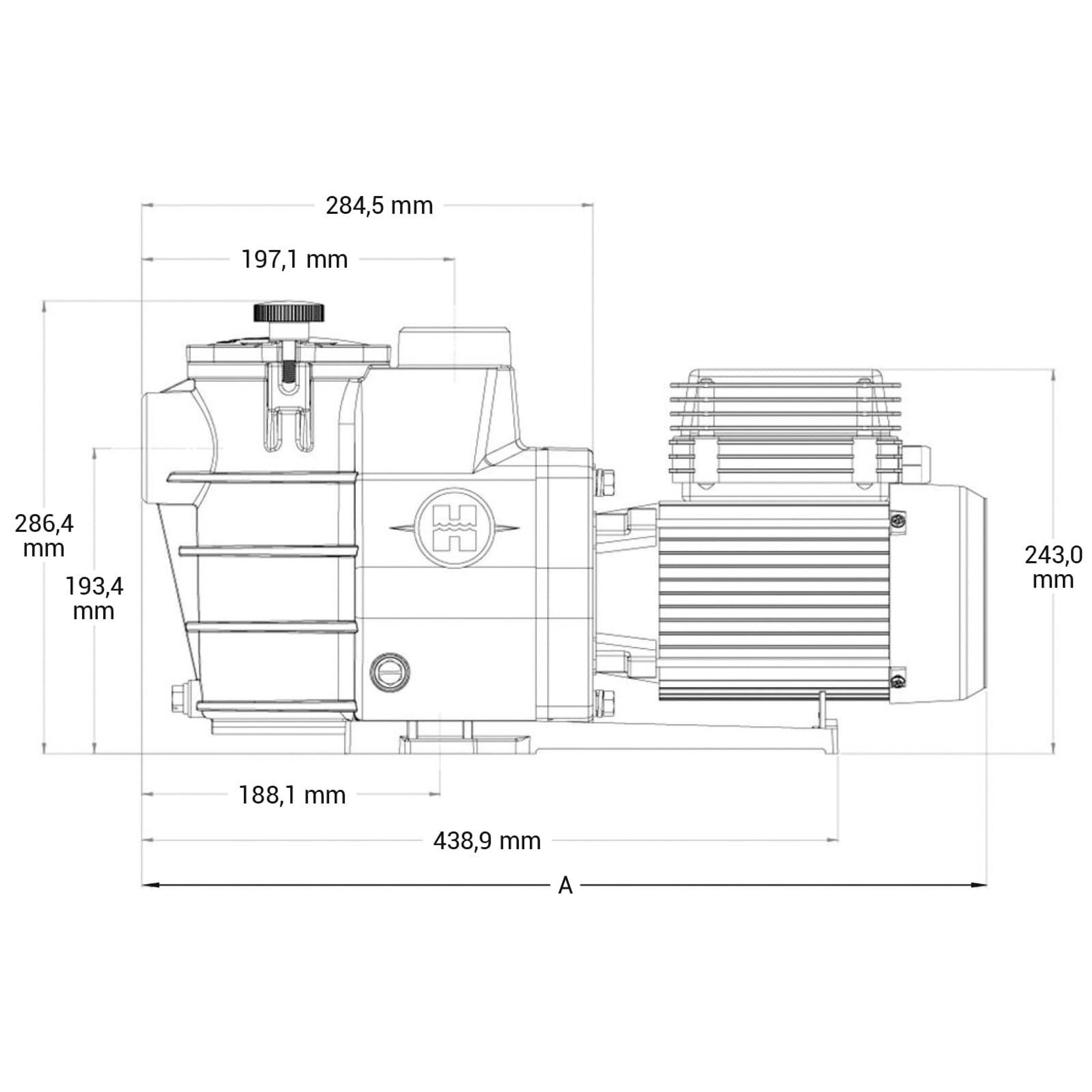 Насос для бассейна Hayward Max Flo SP1806HW81 с ПФ (8м³/ч*8м 0.68кВт 220В), Артикул: 15438