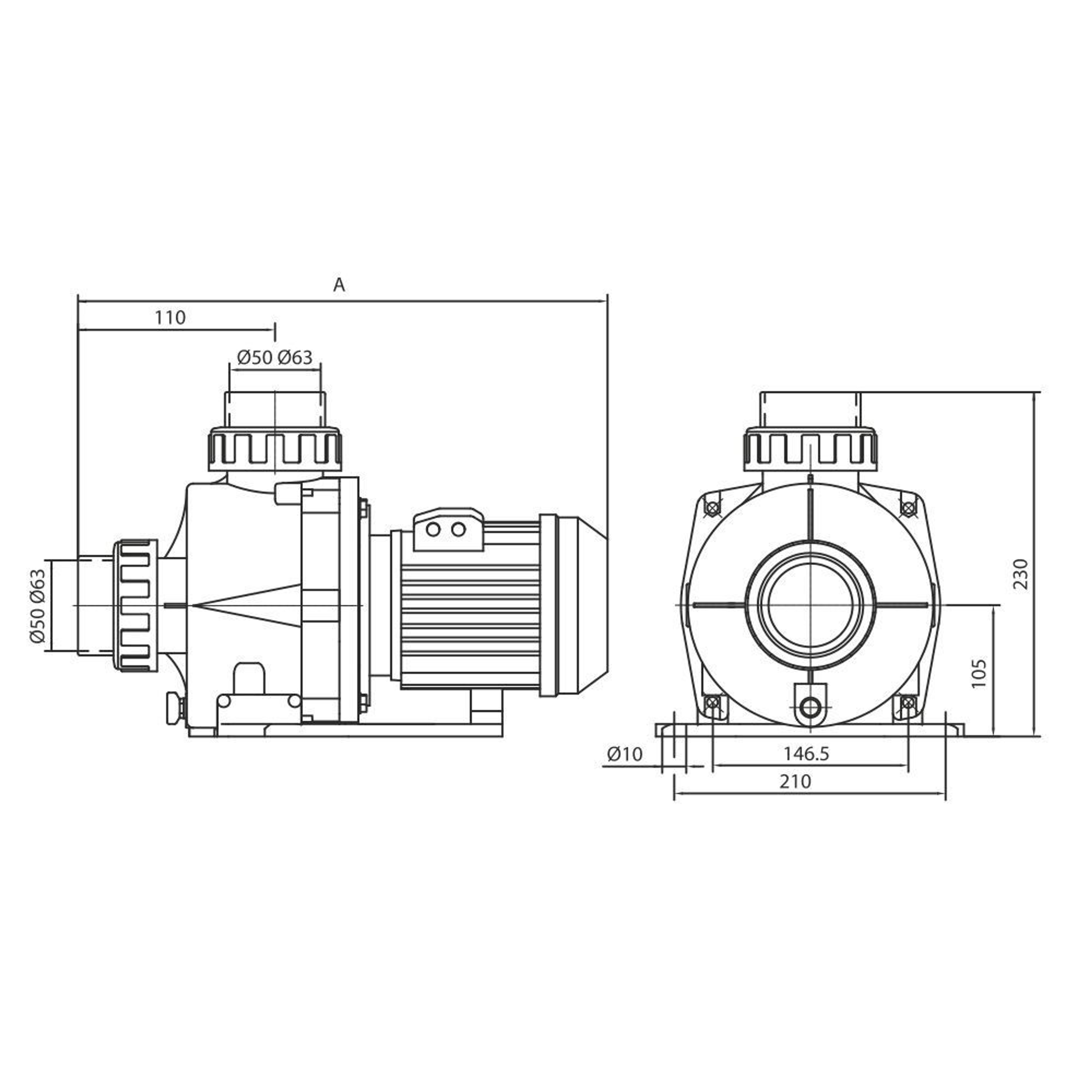Насос для бассейна Hayward HCP09101E KNG100 M.B (15.9м³/ч 0.74кВт 220В), Артикул: 17828