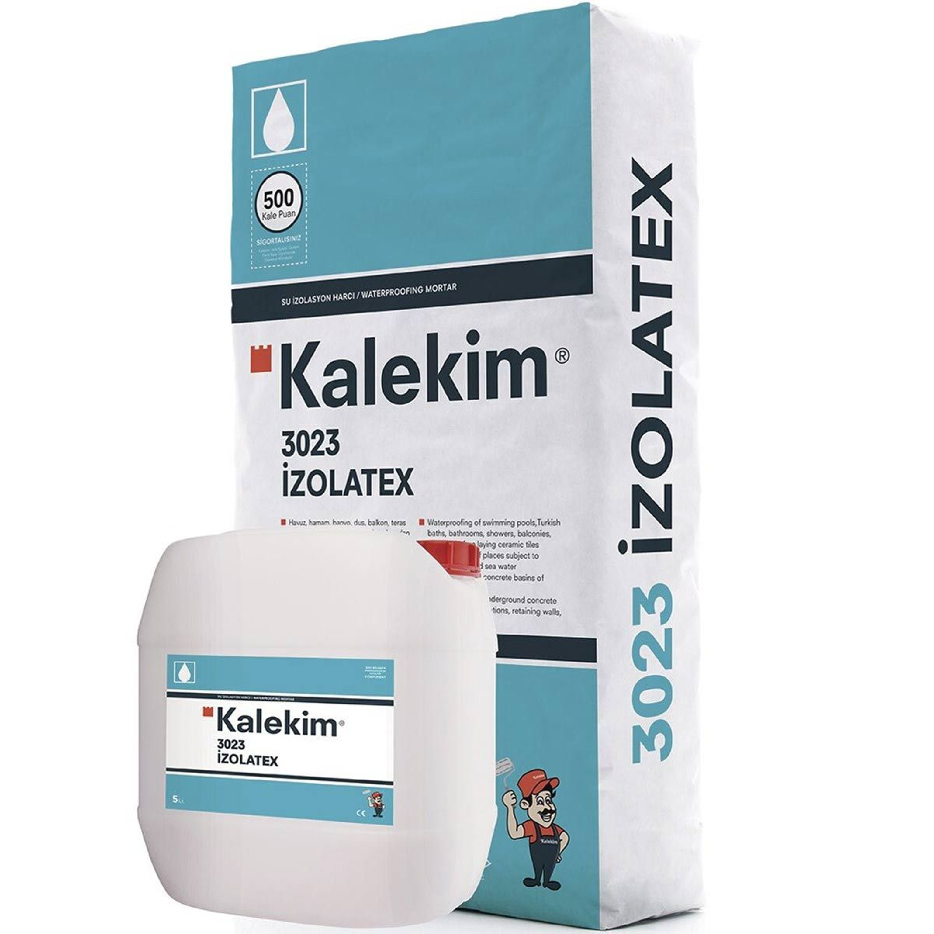 Гидроизоляционный состав Kalekim Izolatex 3023 2 в 1 (20 кг + 5 л), Артикул: 1909-1908, Строительные смеси