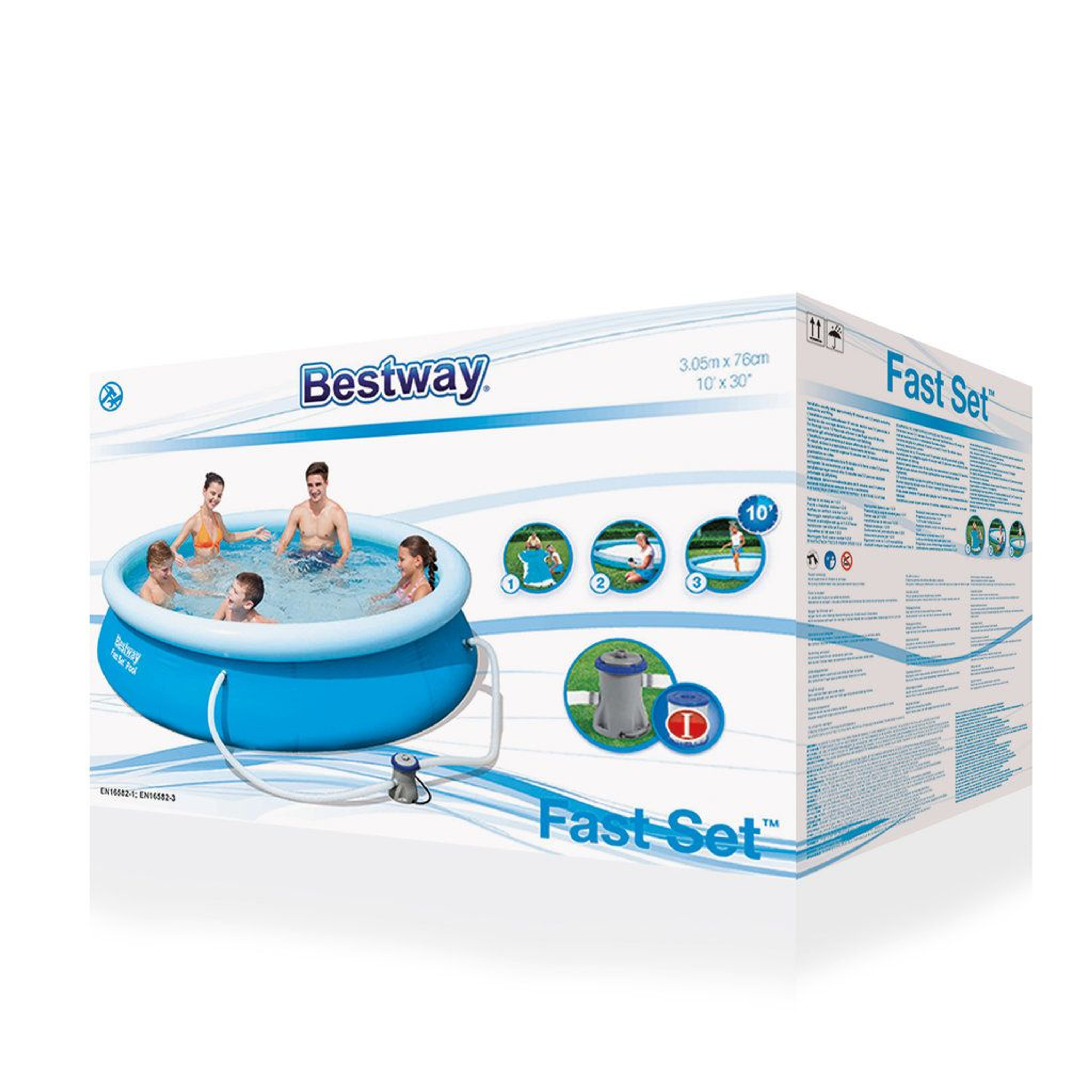 Надувной круглый бассейн Bestway 57270/57109 (305х76) с картриджным фильтром, Артикул: 6900, Бассейны и СПА
