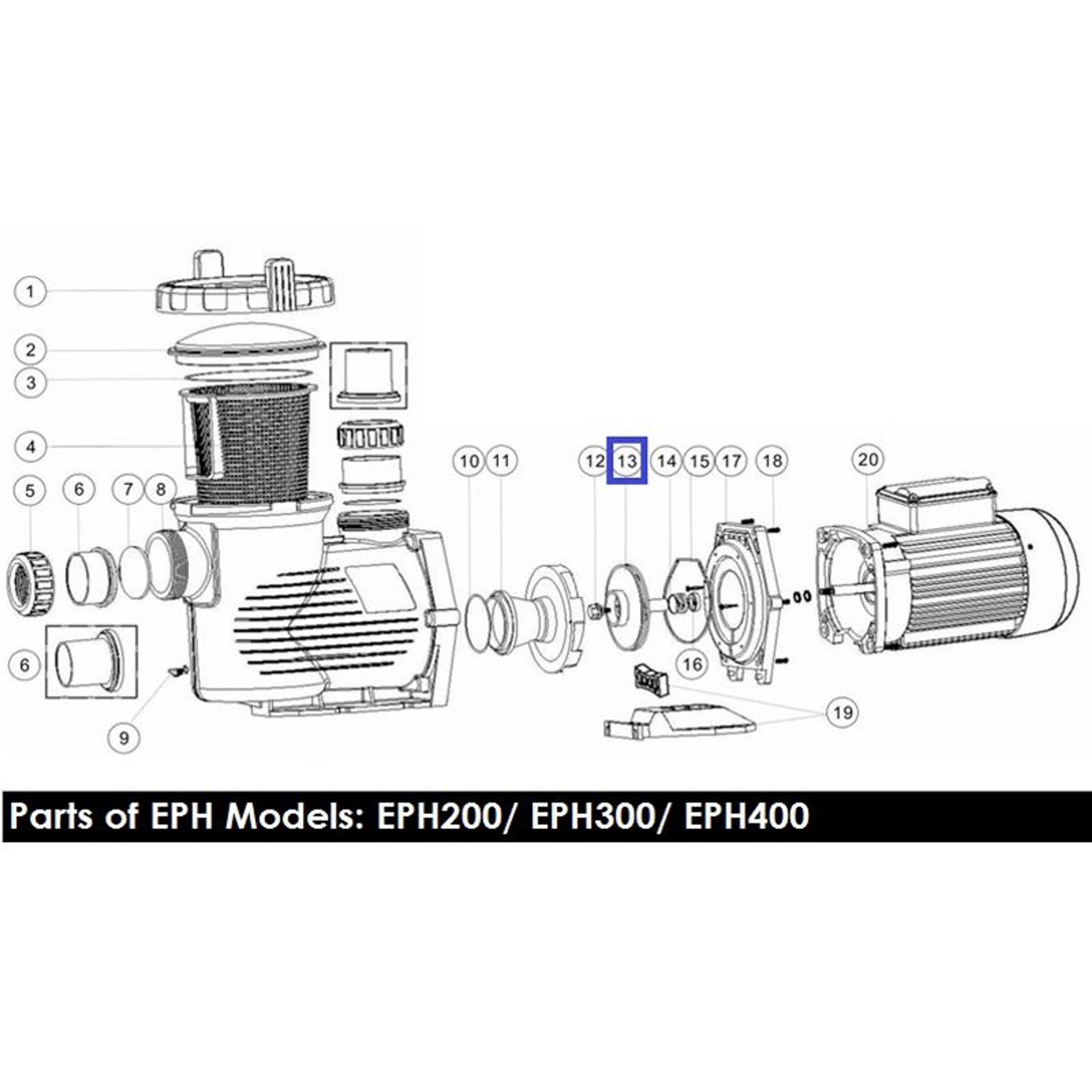 Крыльчатка  для насоса Aquaviva EPH400 01311049, Артикул: 12765, Для насосов