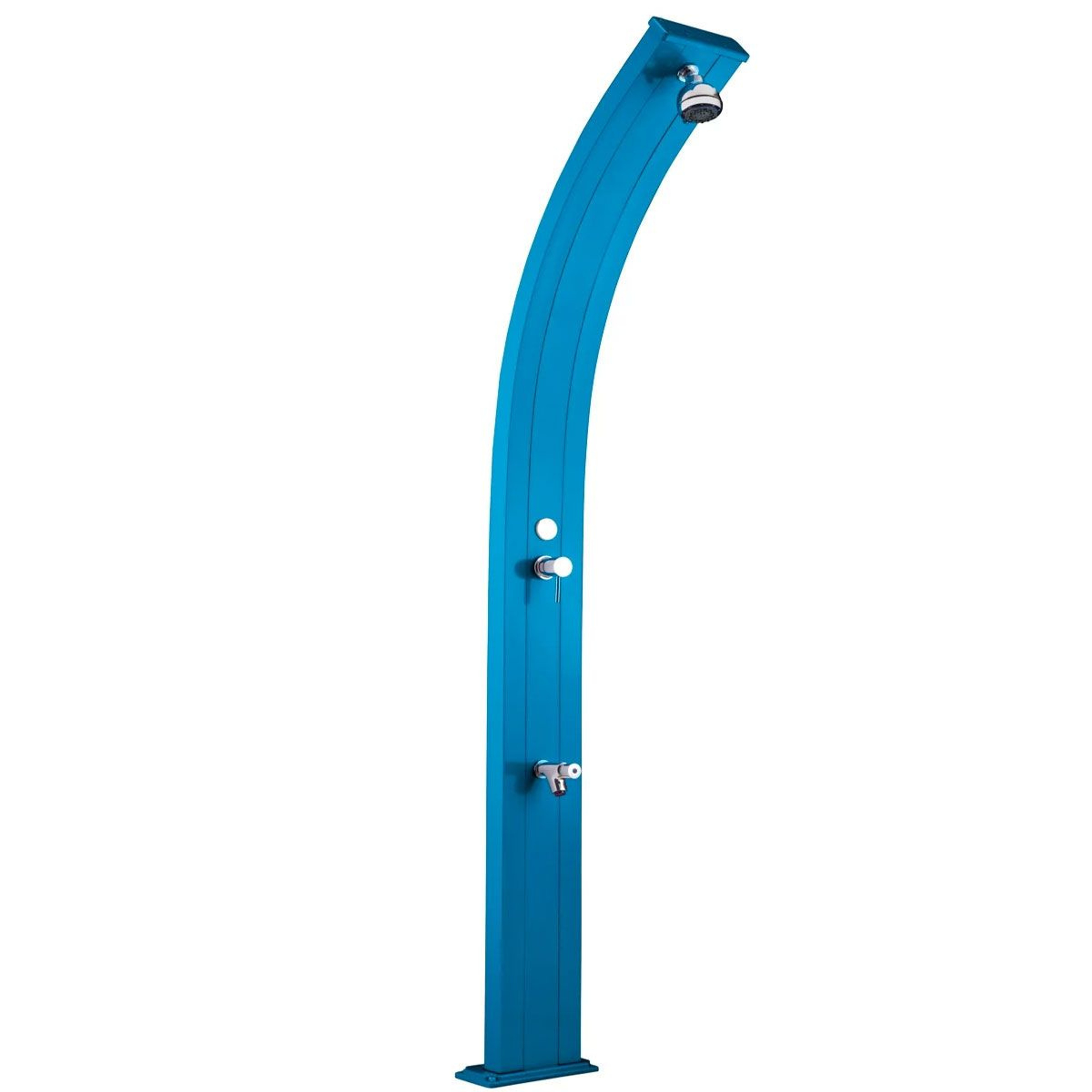 Душ солнечный AquaViva Spring 25л Light Blue, Алюминиевый с мойкой для ног, Артикул: 33032, Бассейны и СПА