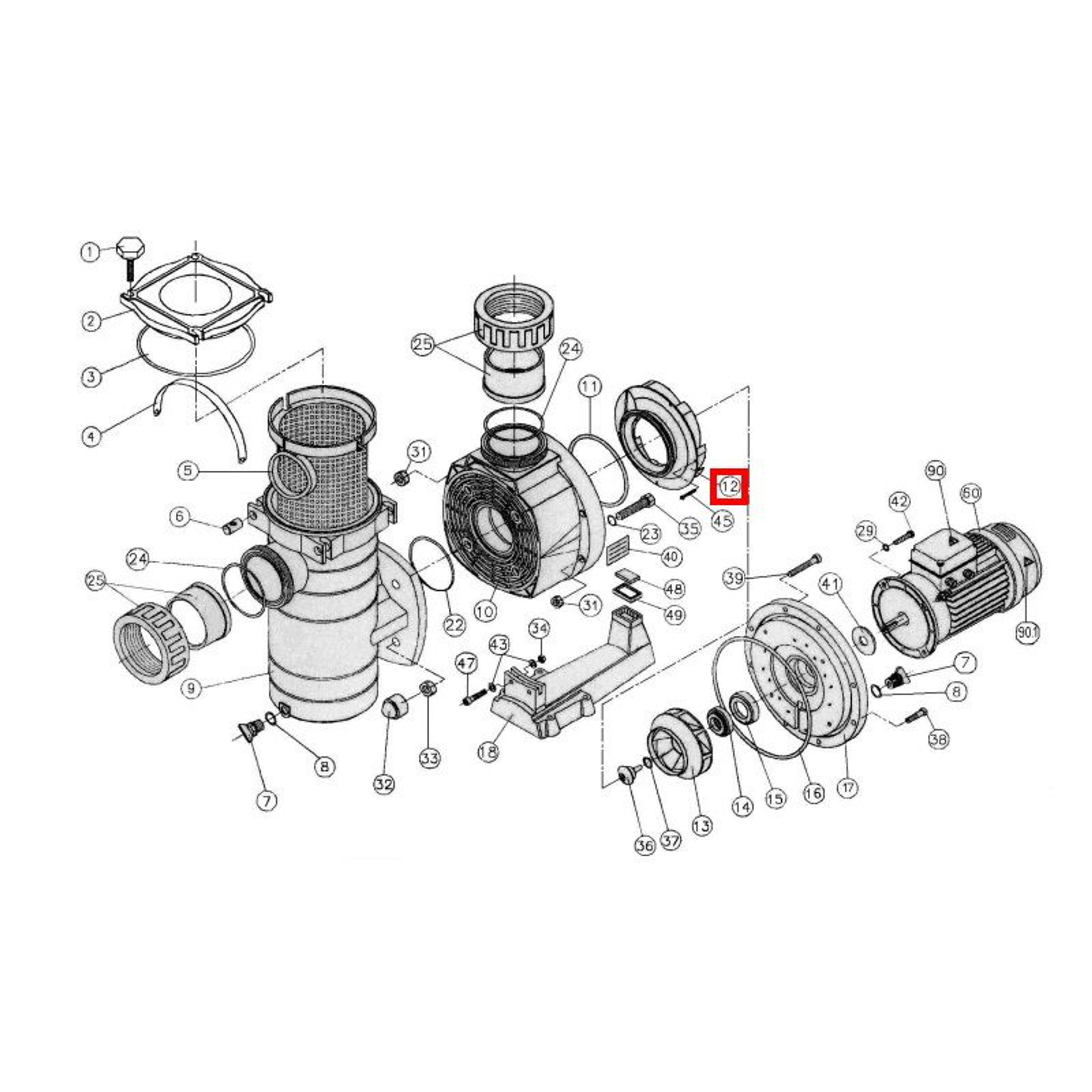 Диффузор KTB Kripsol RPUM0012.08R, Артикул: 20354, Для насосов