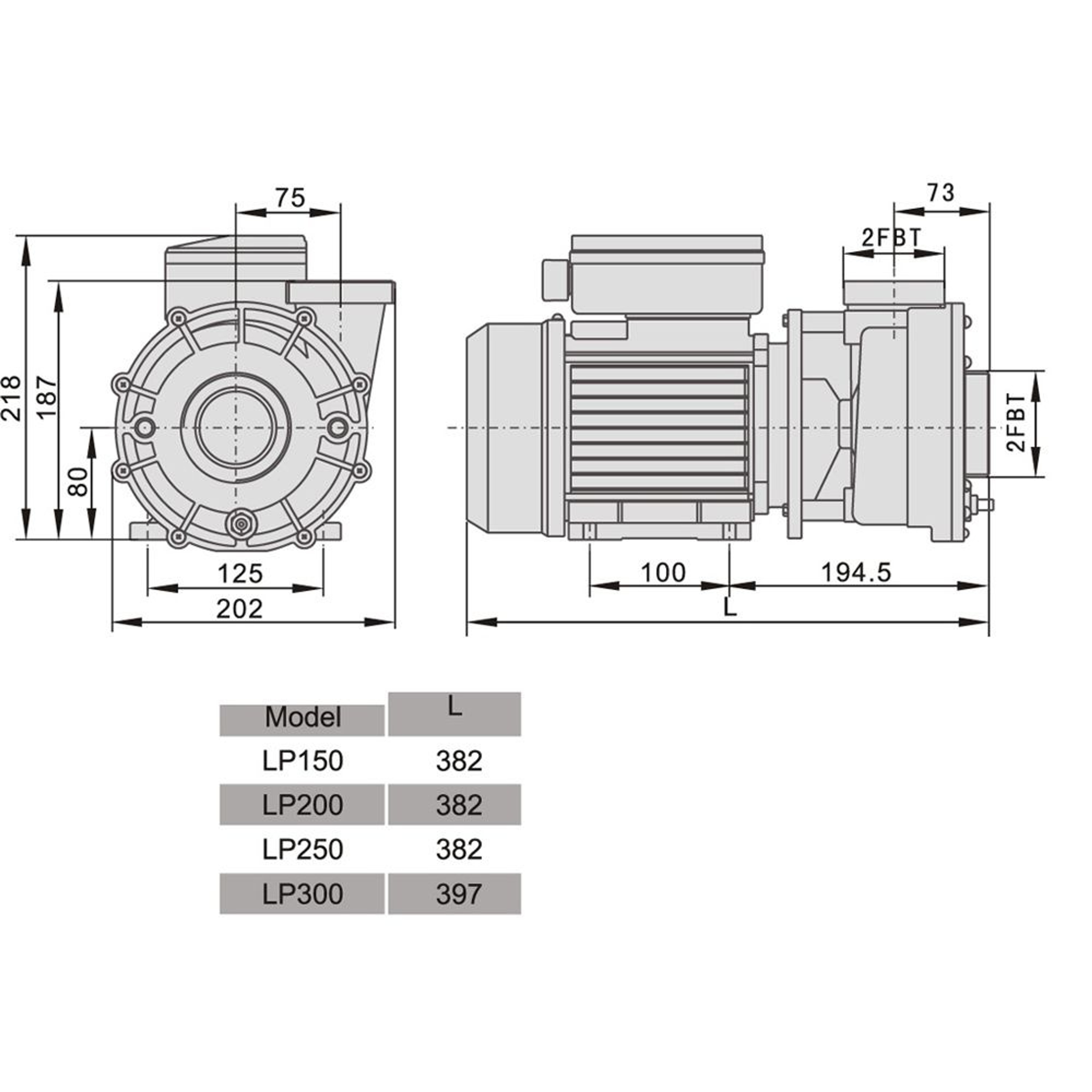Насос для бассейна Aquaviva LX LP300T (35м³/ч 2.21кВт 380В), Артикул: 15062