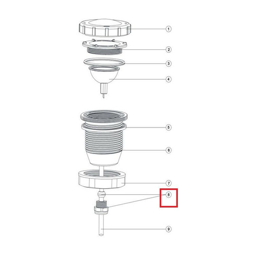 Зажимная муфта кабеля Aquaviva для прожектора UL/LED- P50, Артикул: 11884, Для прожекторов и осветительного оборудования бассейнов