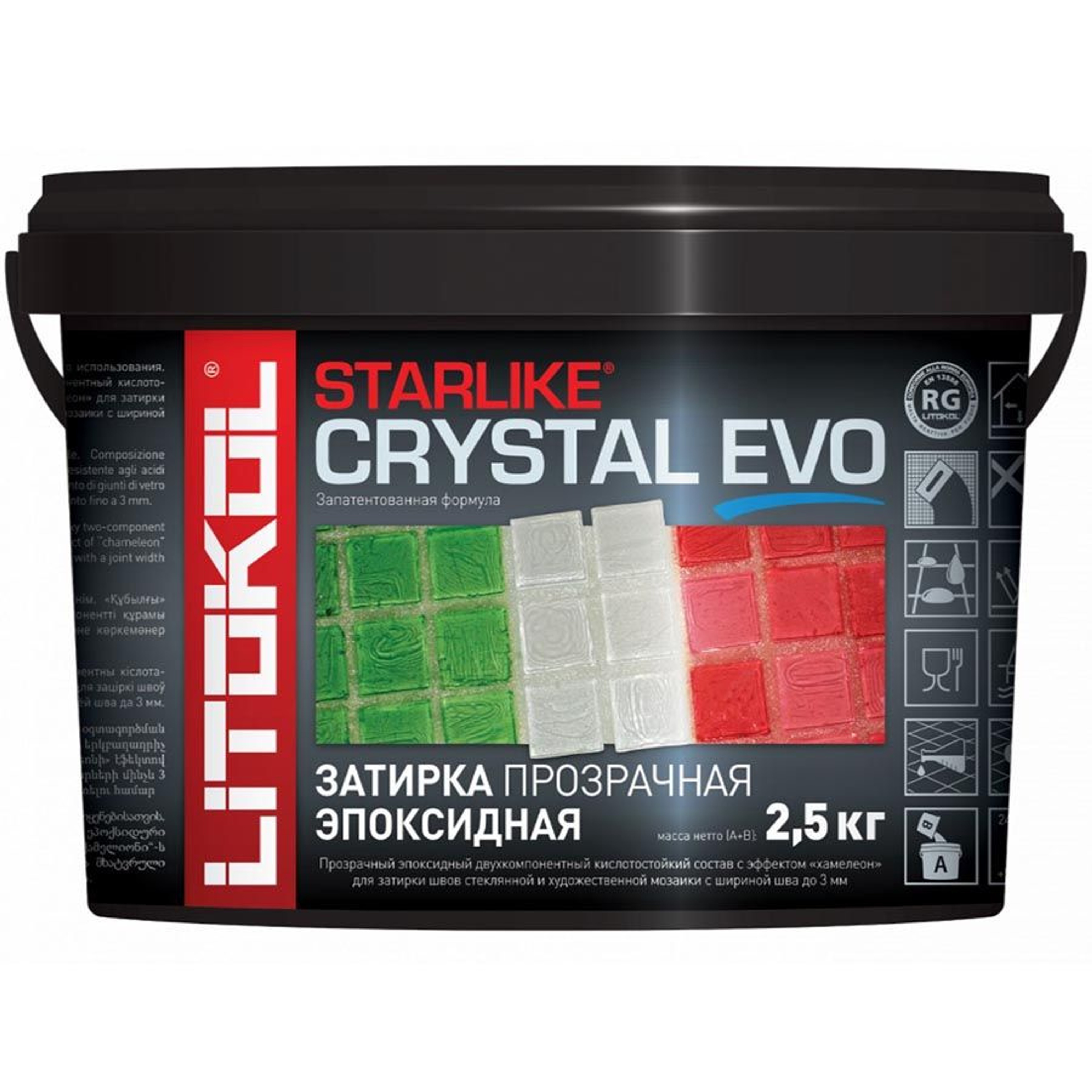 Затирочная смесь Litokol STARLIKE CRYSTAL EVO S.700, 2.5 кг, Артикул: 27748, Строительные смеси