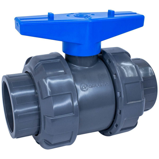 Кран шаровый d32*1" (уплотнение TPV, остальное EPDM)  внутренняя резьба AQUAVIVA, Артикул: 34790, Трубопроводные системы ПВХ