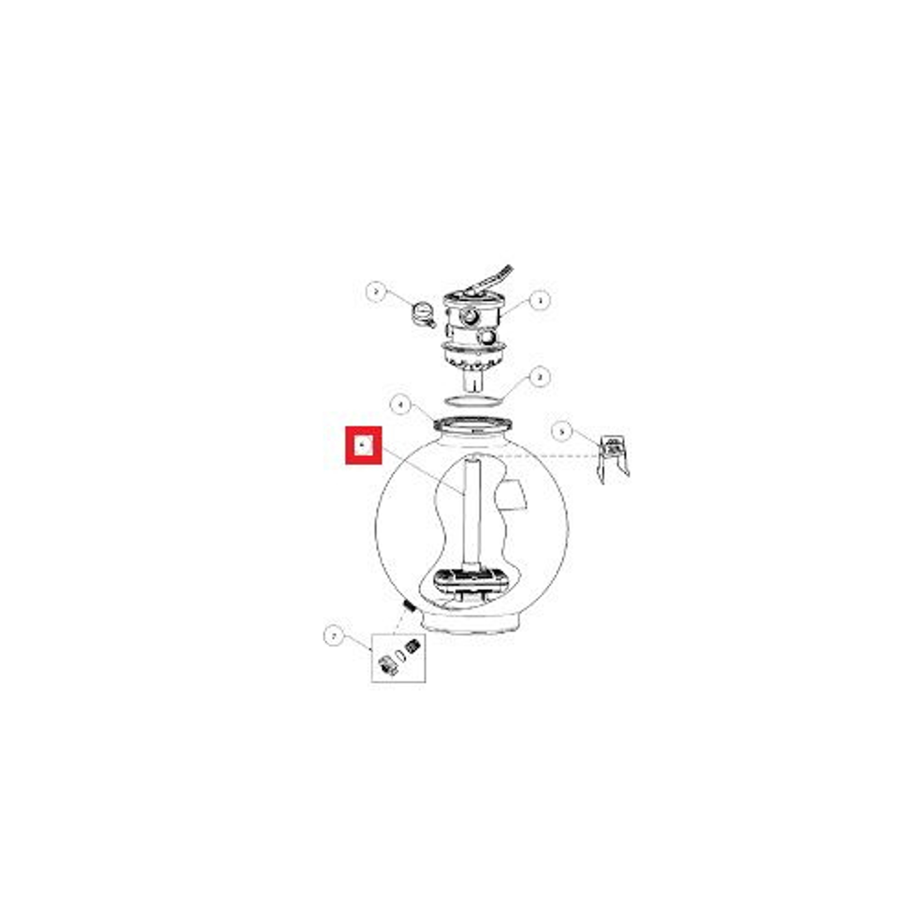 Коллектор с трубой Hayward SwimPRO SWX240DA, Артикул: 22947, Для фильтров и фильтрационных установок