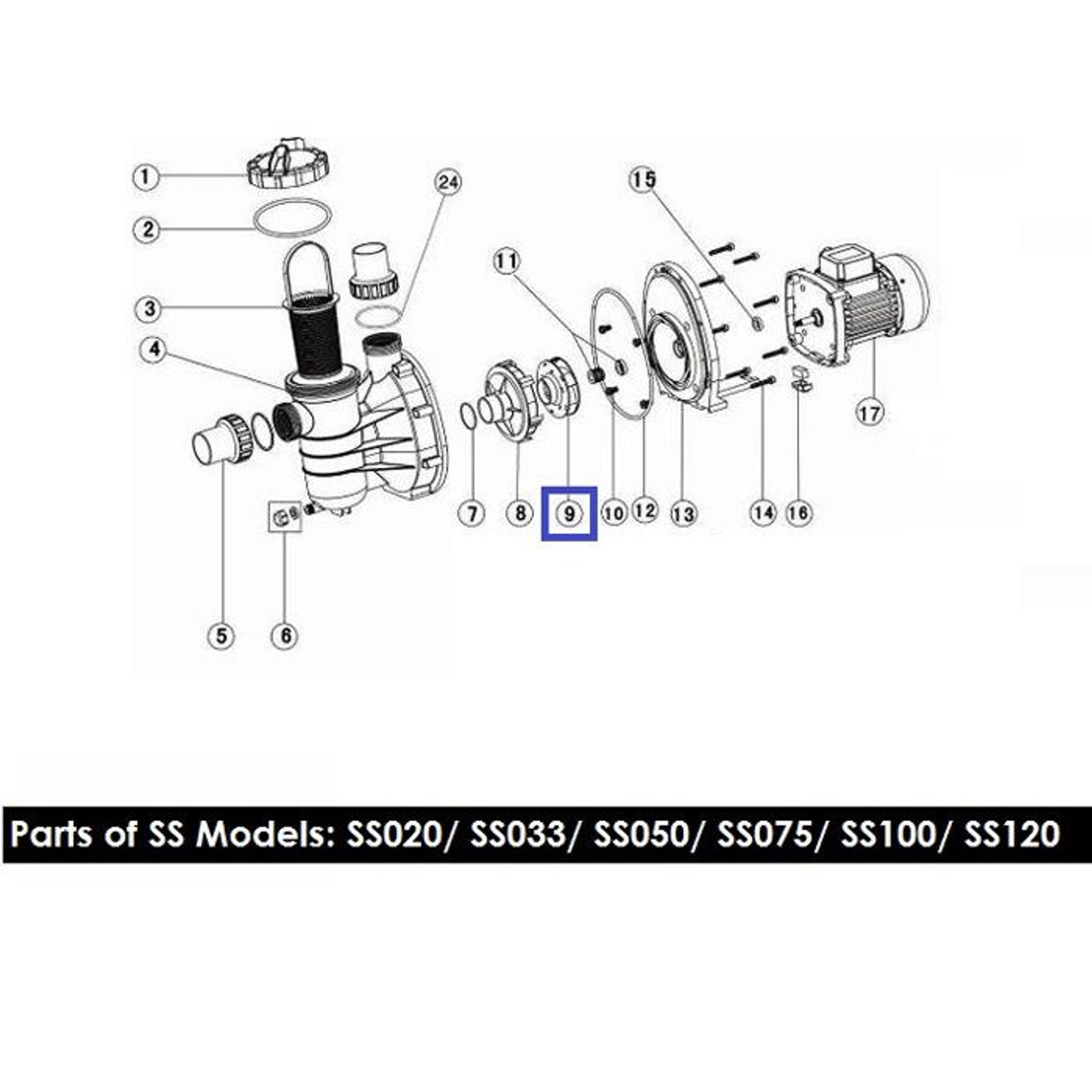 Крыльчатка для насоса Aquaviva SS075/SD075 (1311018), Артикул: 11978, Для насосов