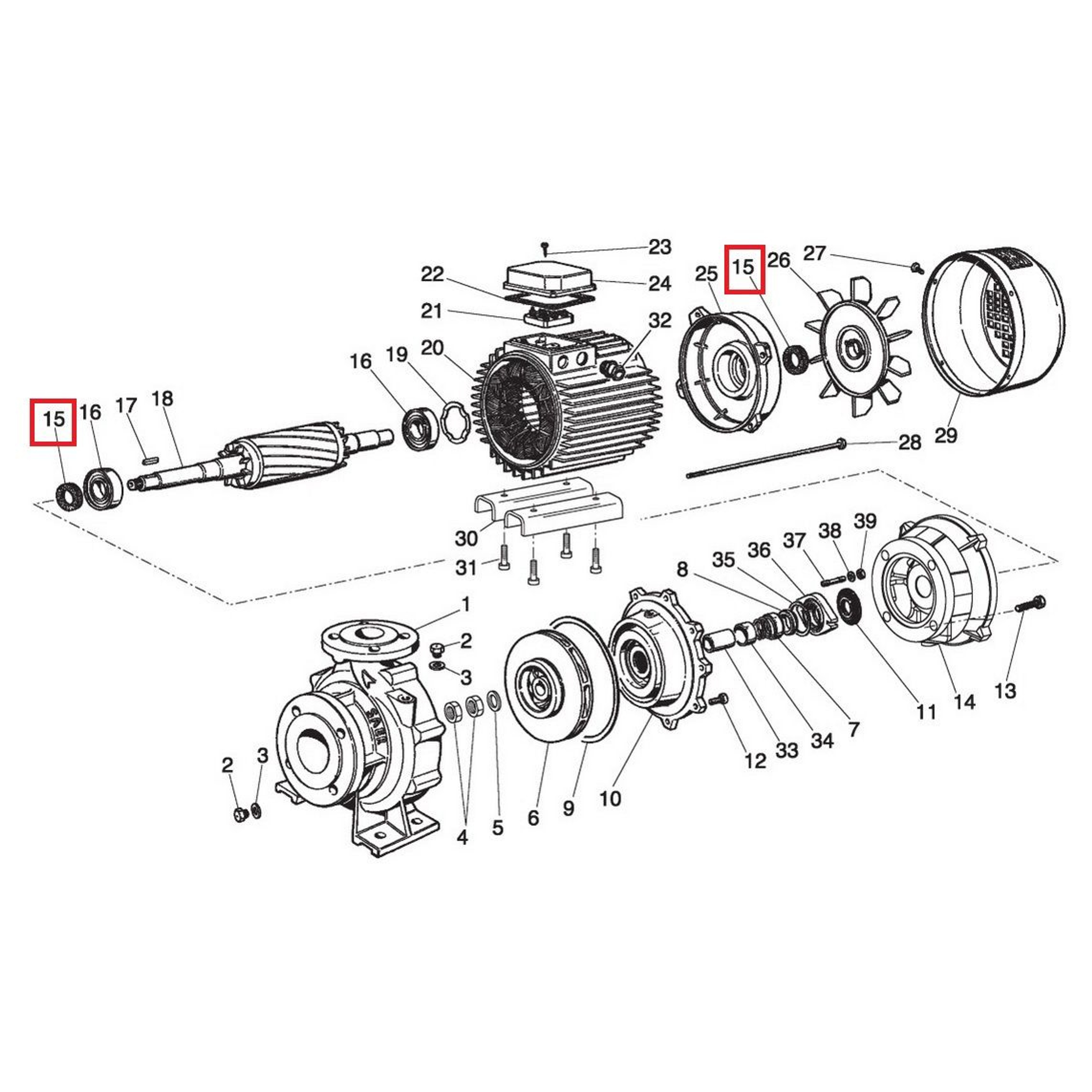 Уплотнительное кольцо для насосов Saer IR4P125-250A Cast Iron (54710260), Артикул: 24139, Для насосов