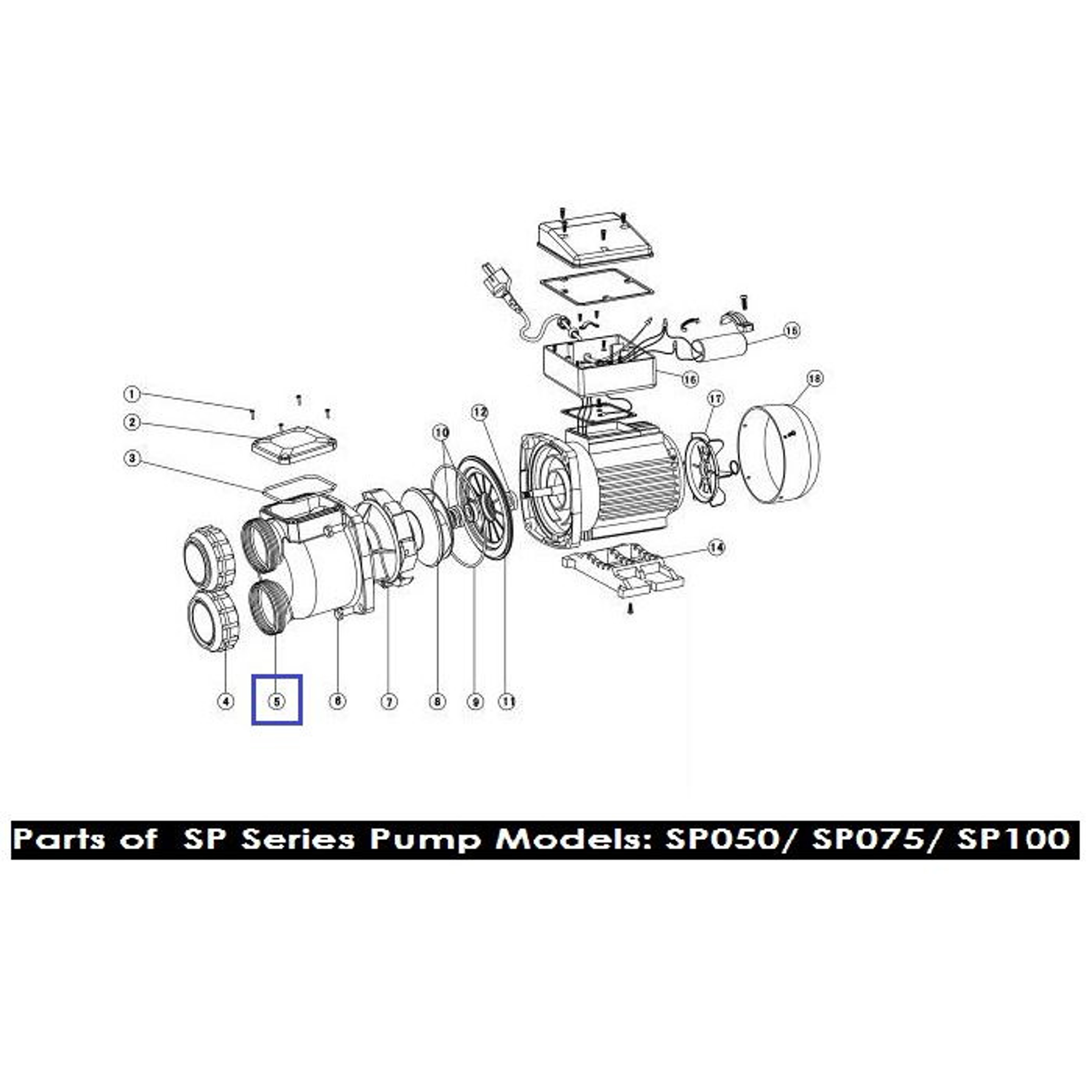 Корпус для насоса серия Aquaviva SP 01021037, Артикул: 2070, Для насосов