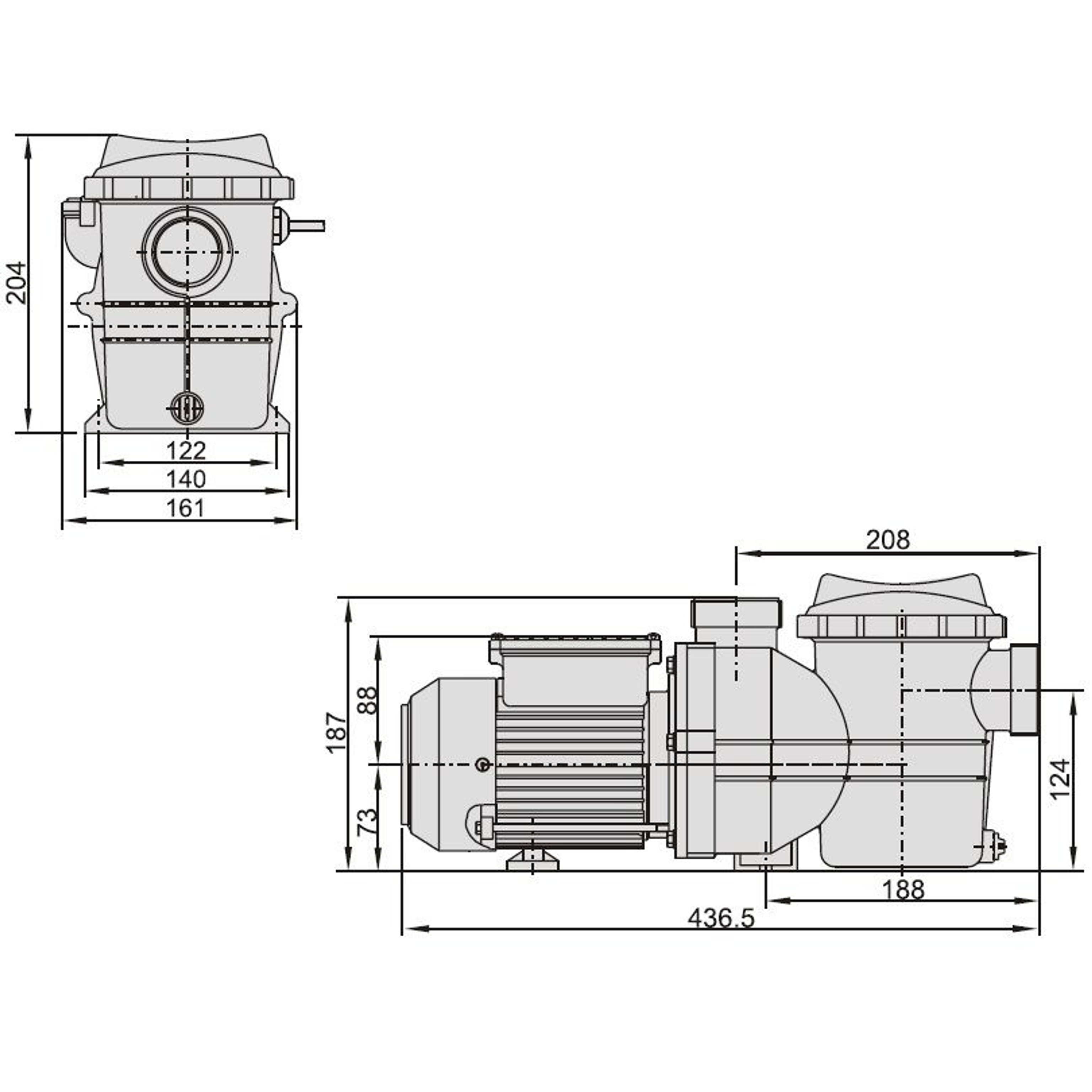Насос для бассейна Aquaviva LX SMP015M (4м³/ч 0.18кВт 220В), Артикул: 16943