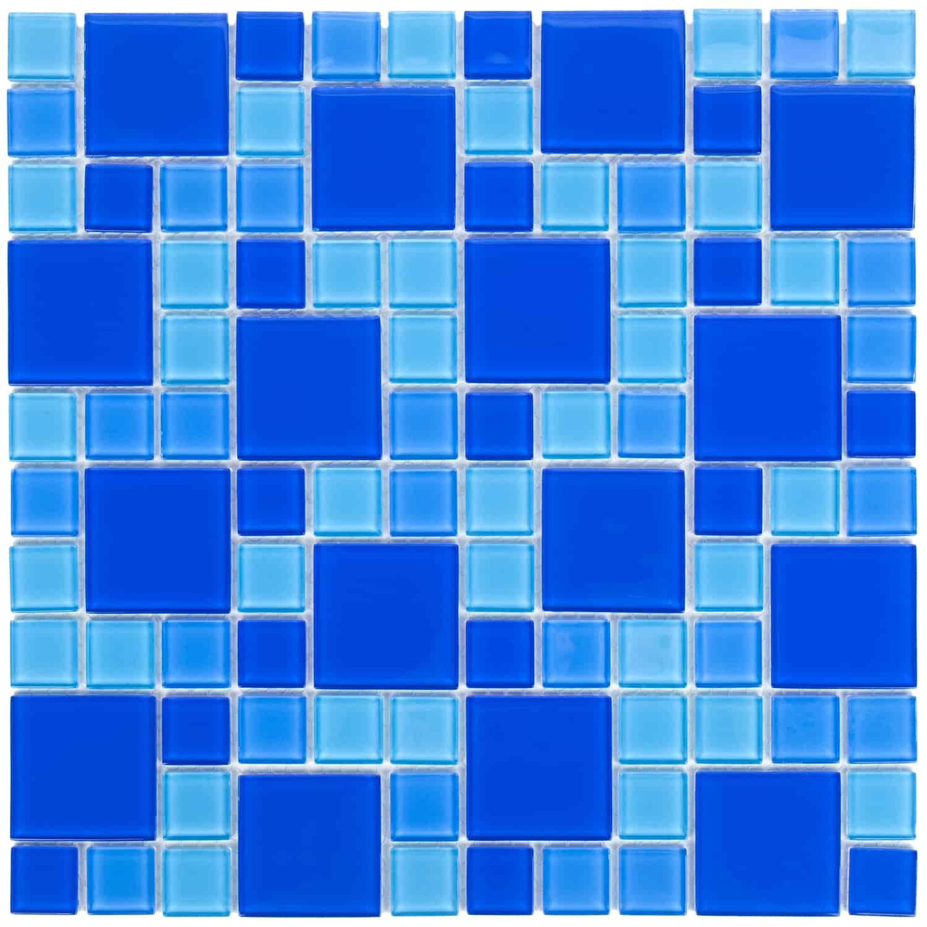 Мозаика для бассейна стеклянная Aquaviva Cristall Dark Blue DCM305 (23 мм - 48 мм) (УП.), Артикул: 71430, Мозаика