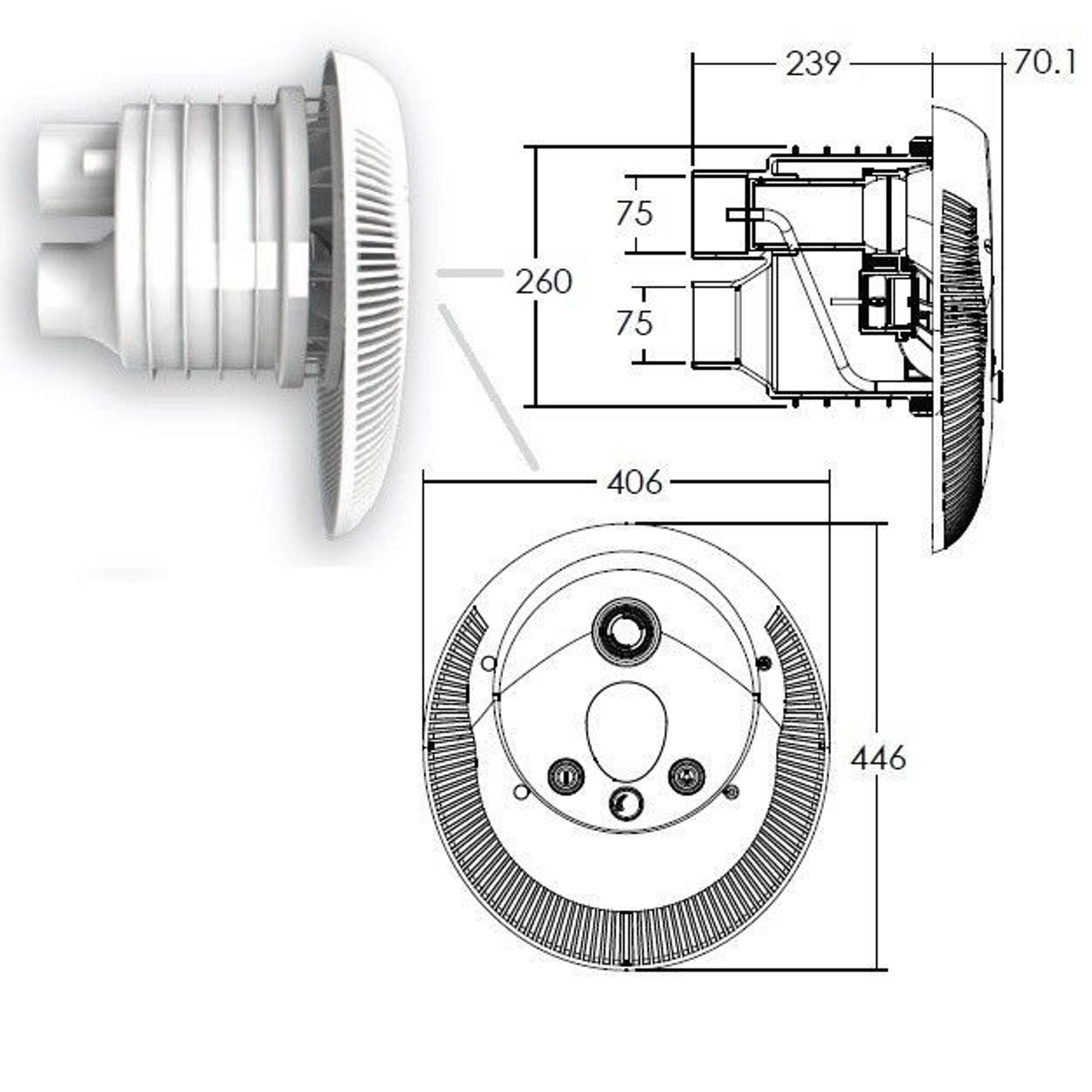Противоток AquaViva WTB300T Kit (380V, LED, 60m3, 3kW, 4HP) вал AISI 316, Артикул: 36489, Оборудование для бассейнов