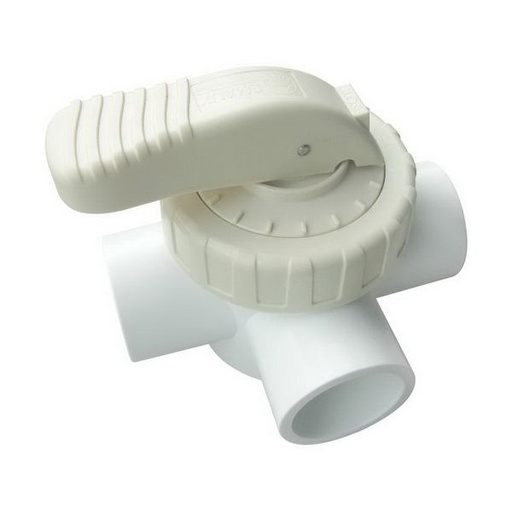 Кран Aquaviva V50-3 (E) трех позиционный 63 мм., Артикул: 11959, Трубопроводные системы ПВХ