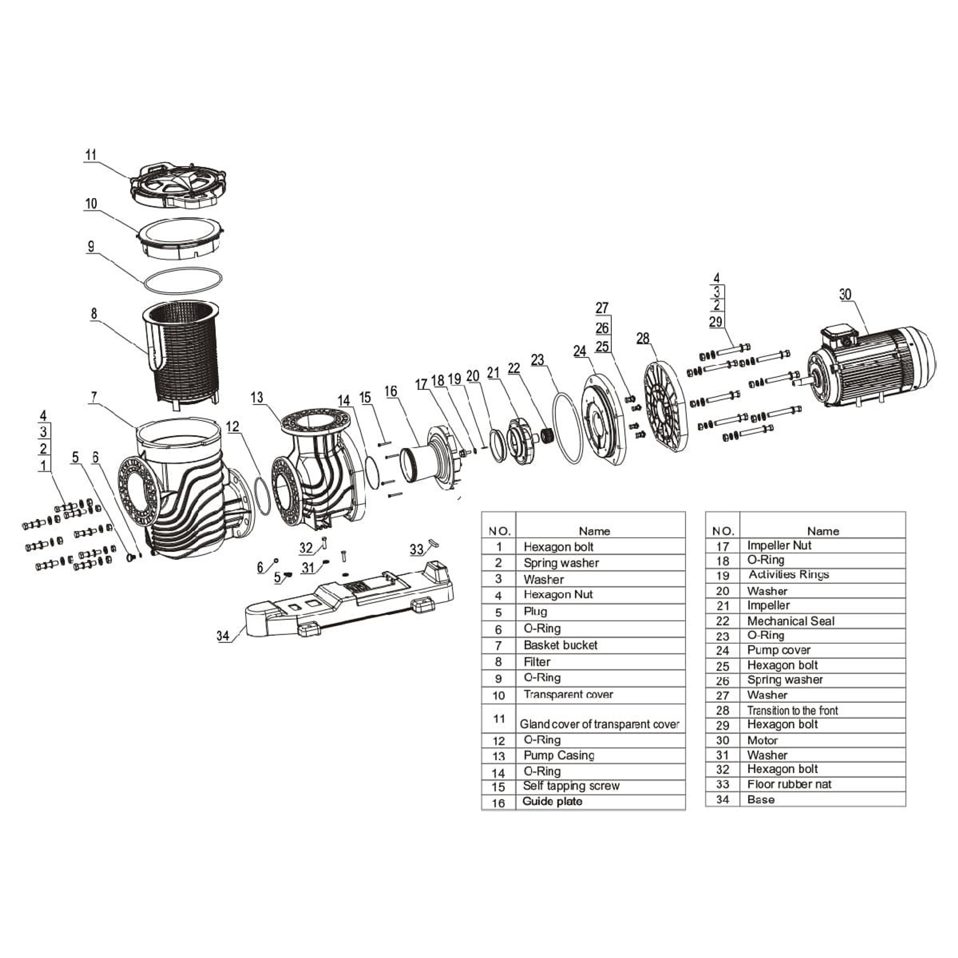 Насос для бассейна Aquaviva LX SEQ2500 (192м³/ч 18.39кВт 380В), Артикул: 25556