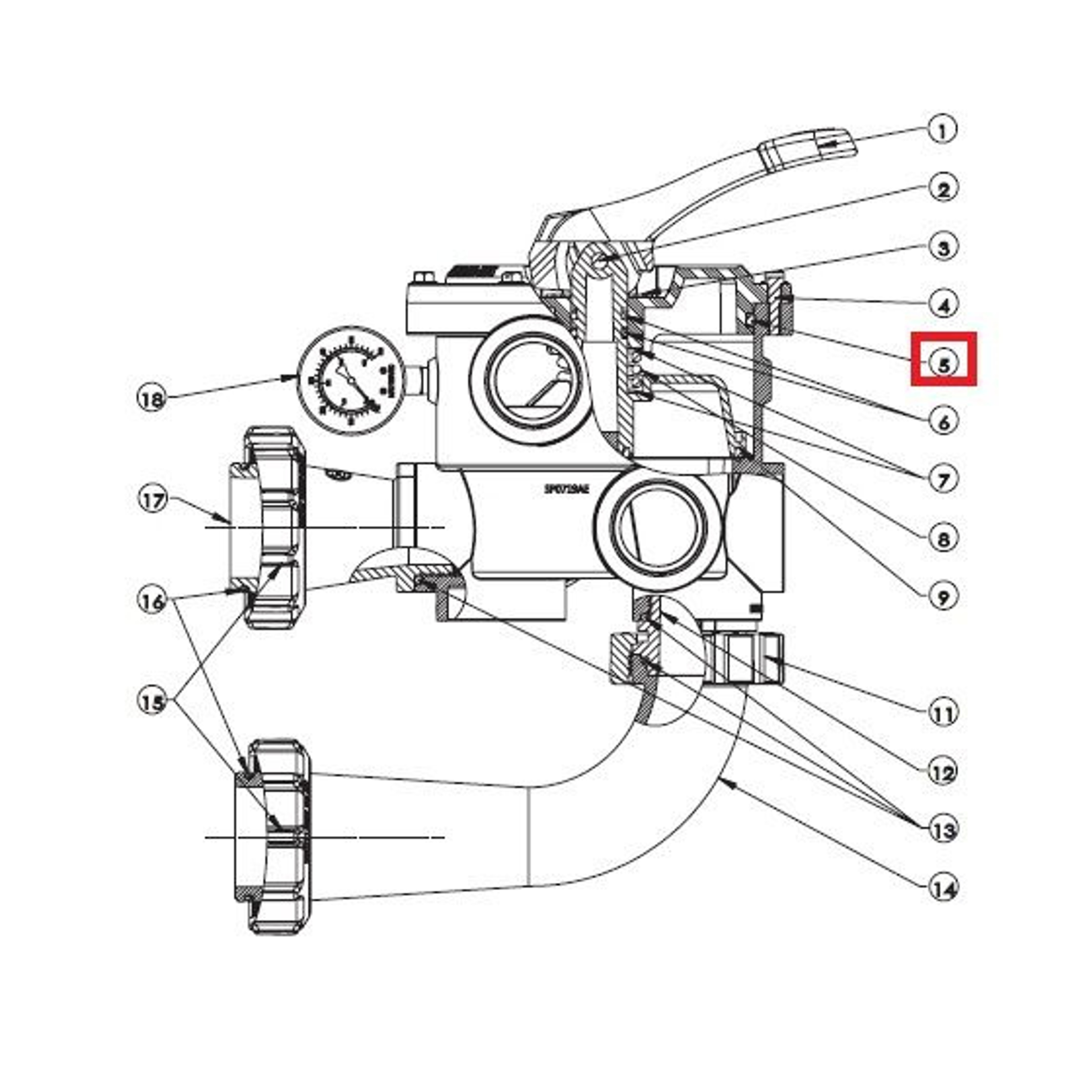 Уплотнительное кольцо Hayward SPX0714L под крышку 6-ти поз.вентиля 1,5", Артикул: 20444, Для фильтров и фильтрационных установок