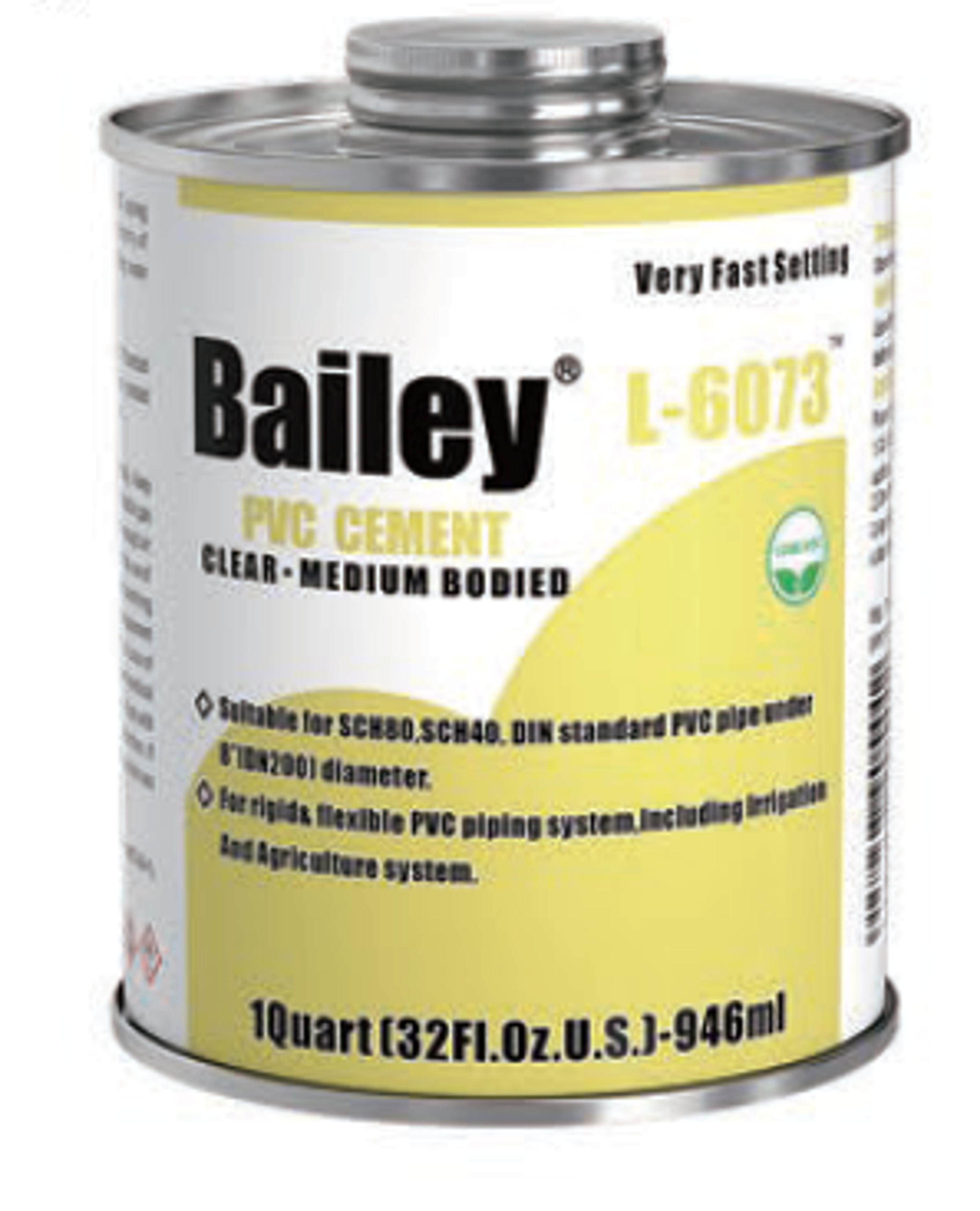 Клей L-6073  (946ml) Bailey для ПВХ труб, Артикул: 34298, Клей и праймер для ПВХ
