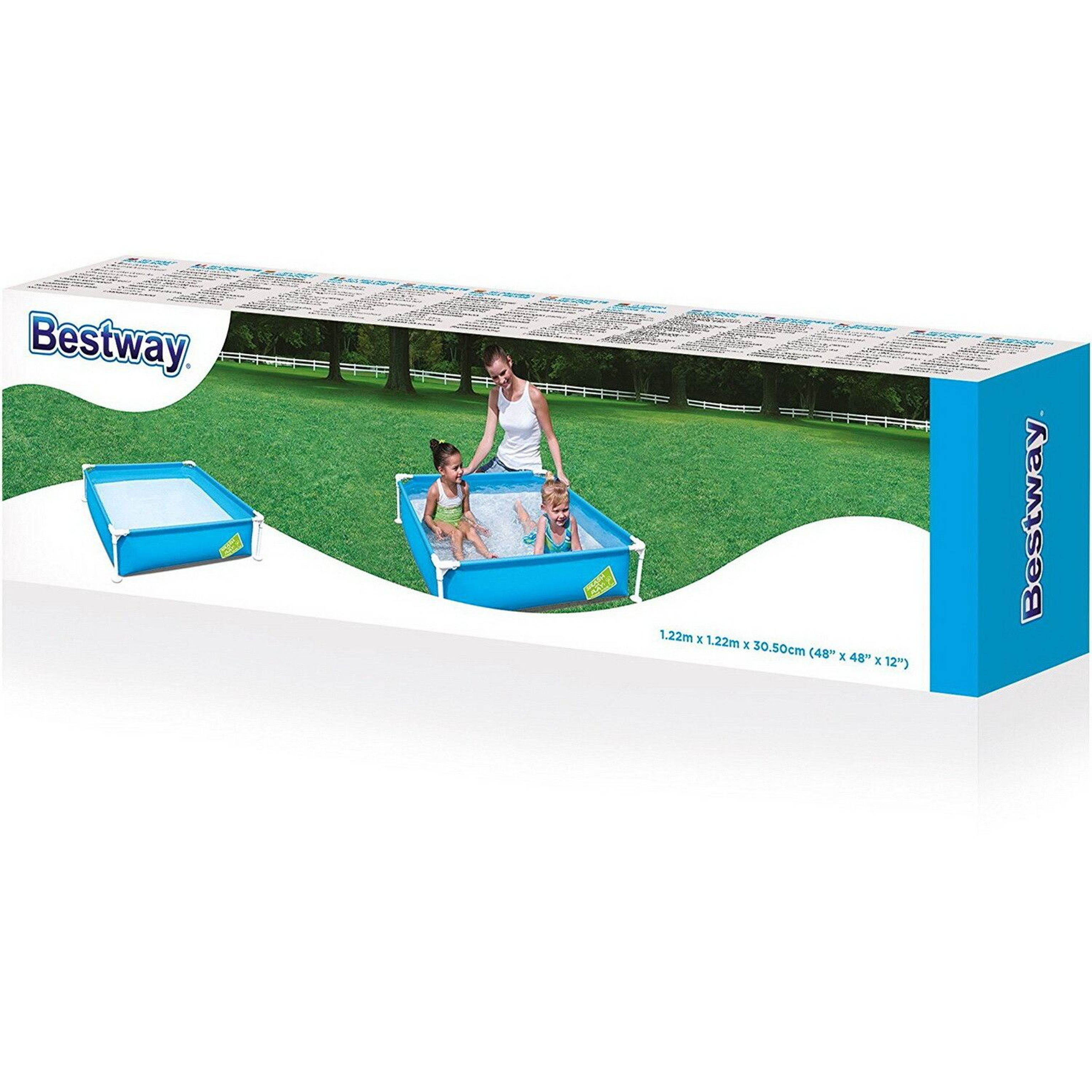 Детский каркасный бассейн Bestway 56217 (122х122х30.5 см) Blue, Артикул: 17435, Распродажа