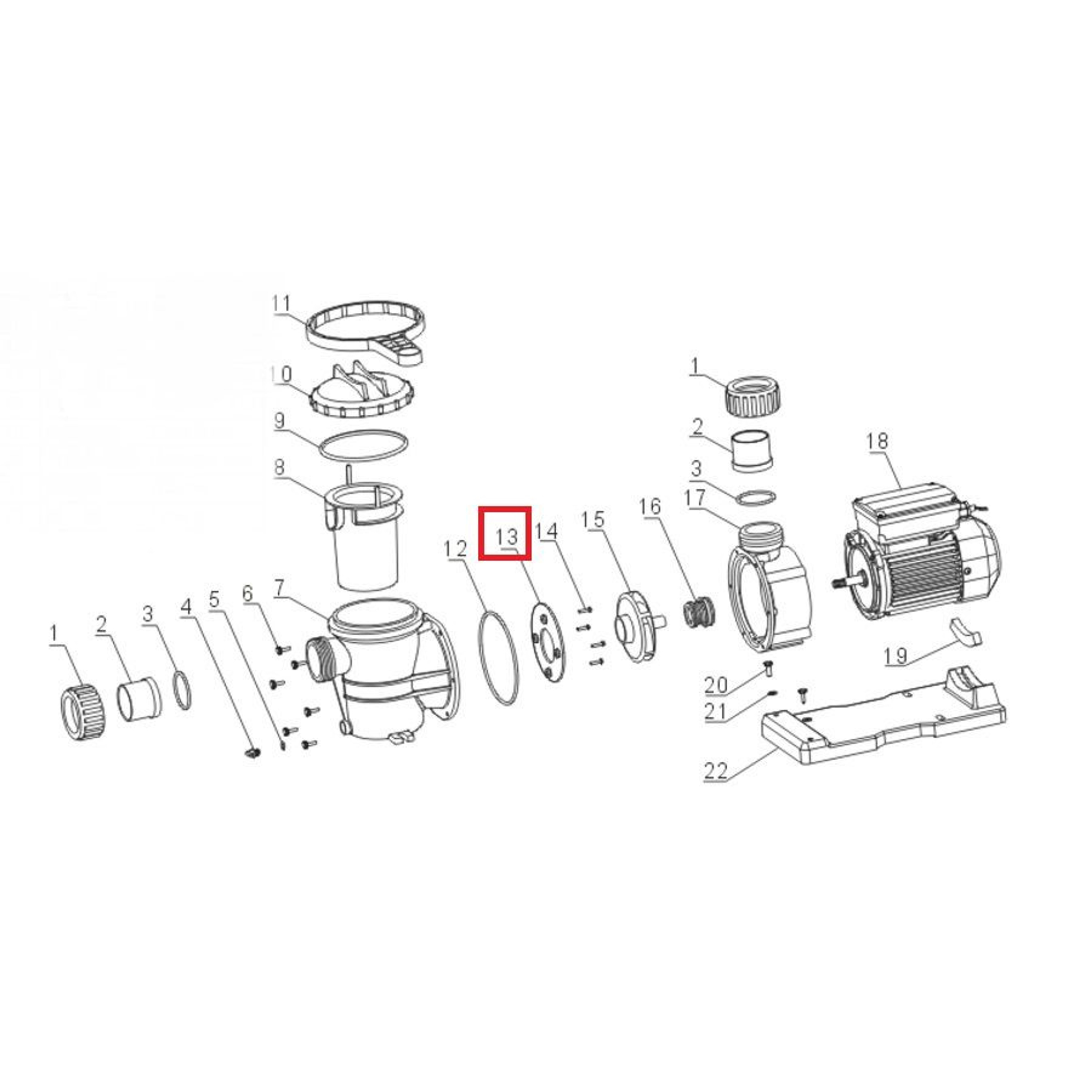 Пластиковое кольцо дифузор насоса Aquaviva VWS/STP 150-300, Артикул: 22903, Для насосов