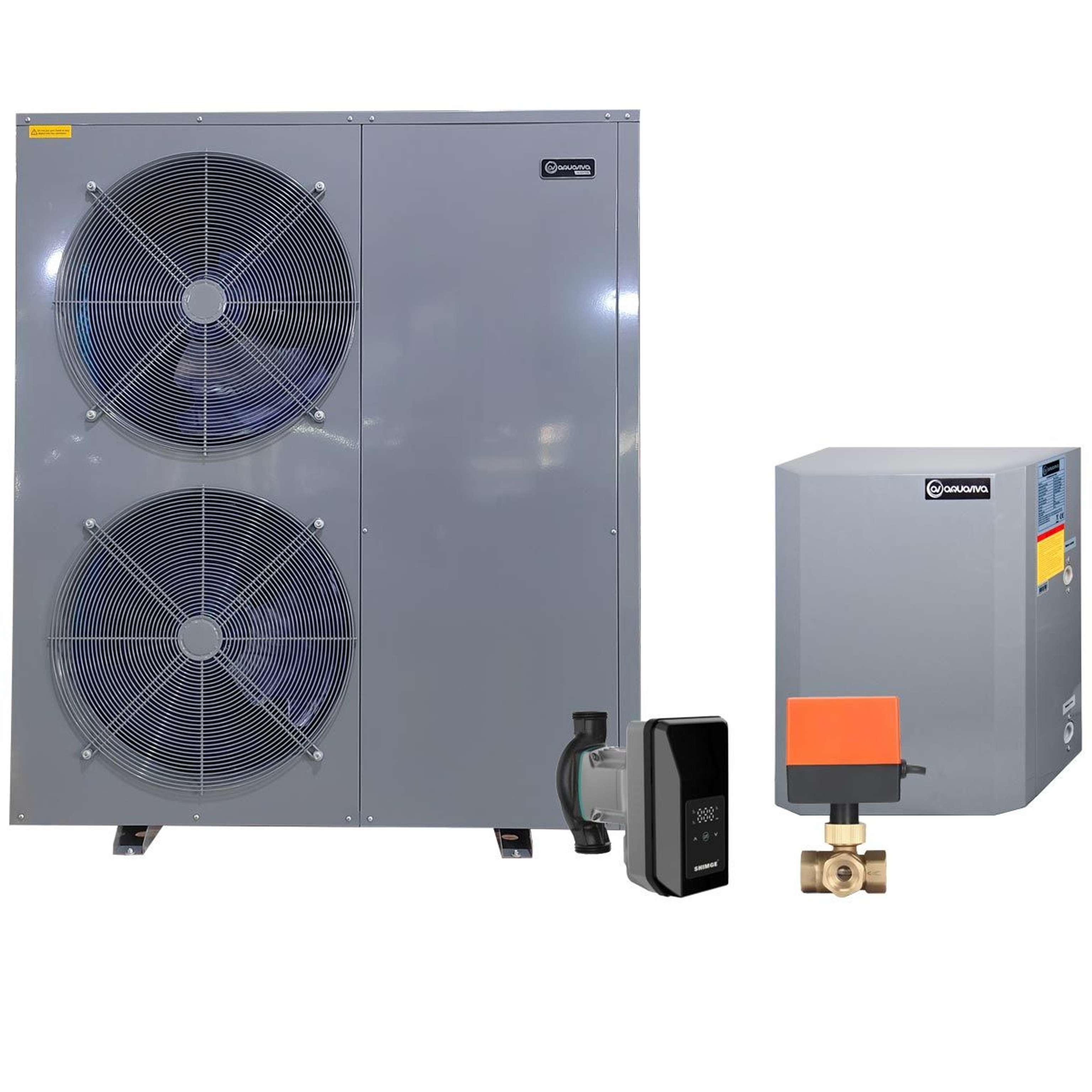 Тепловой инверторный насос ГВС Сплит AquaViva AVH-22-25S+CP3W с циркуляционным насосом и трехходовым клапаном
