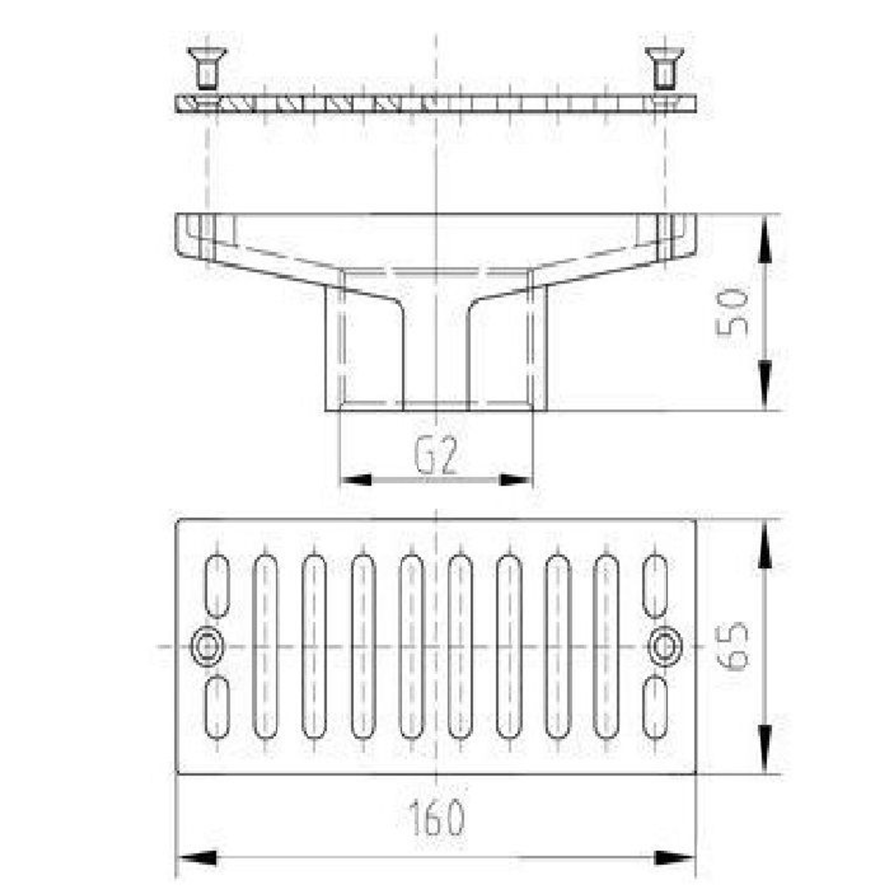 Форсунка всасывающая для перелива Фитстар 2210020, ВР 2", 7 м3/ч, 160х65 мм, Артикул: 24859, Закладные для бассейна