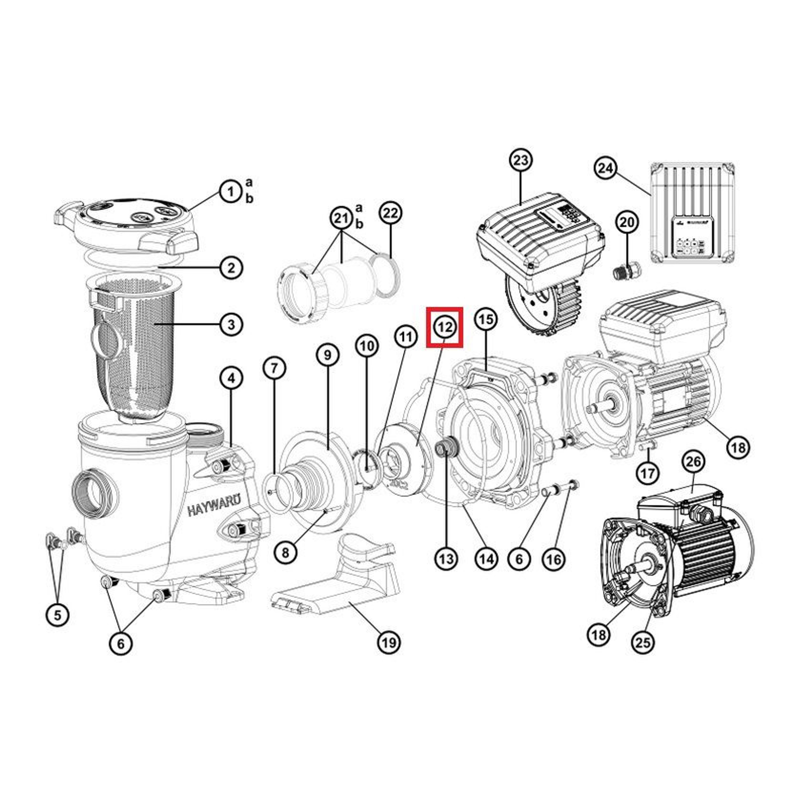 Крыльчатка Hayward TriStar SP32303 (SPX3230C), Артикул: 16423, Для насосов