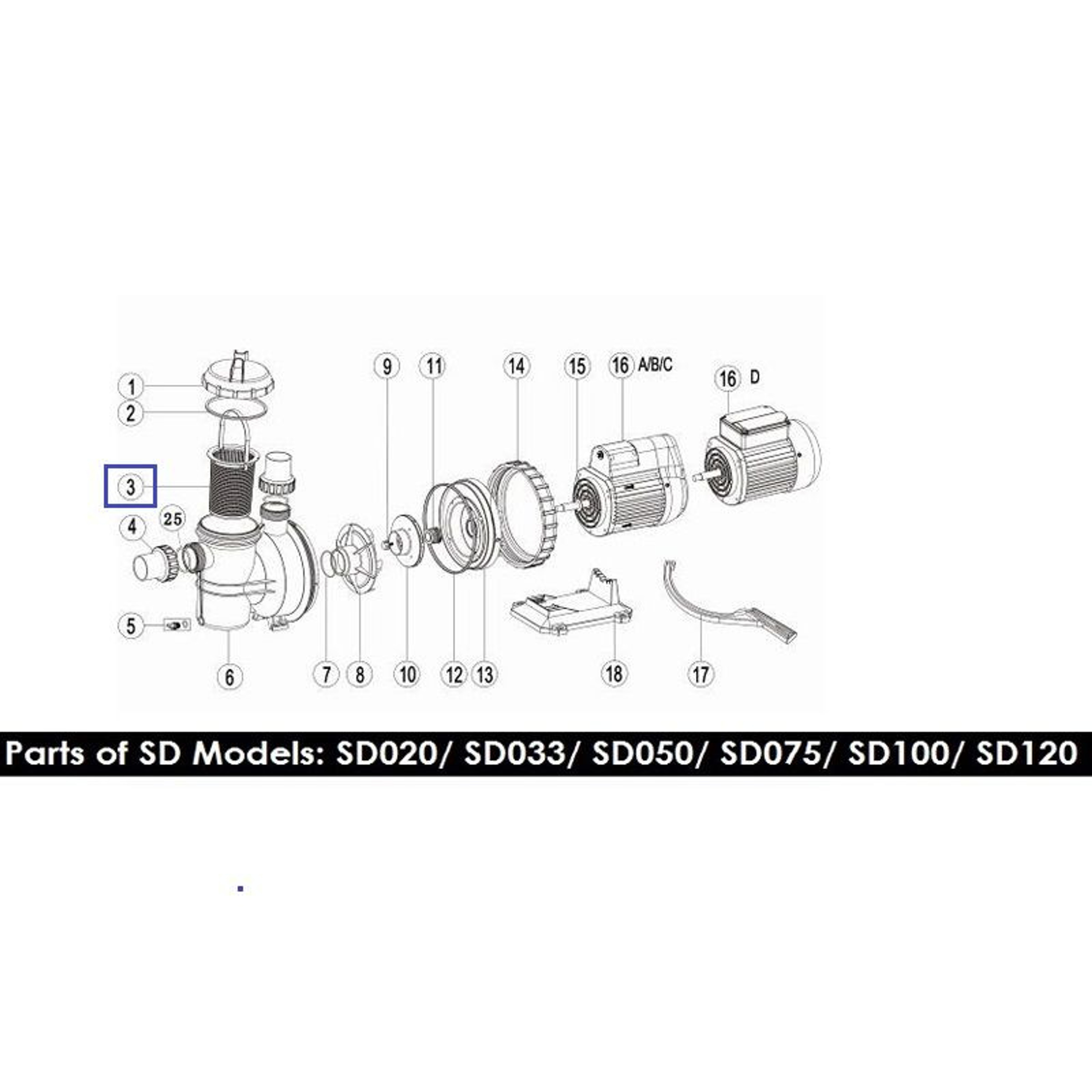 Корзинка префильтра Aquaviva SC 89021701, Артикул: 11834, Для насосов