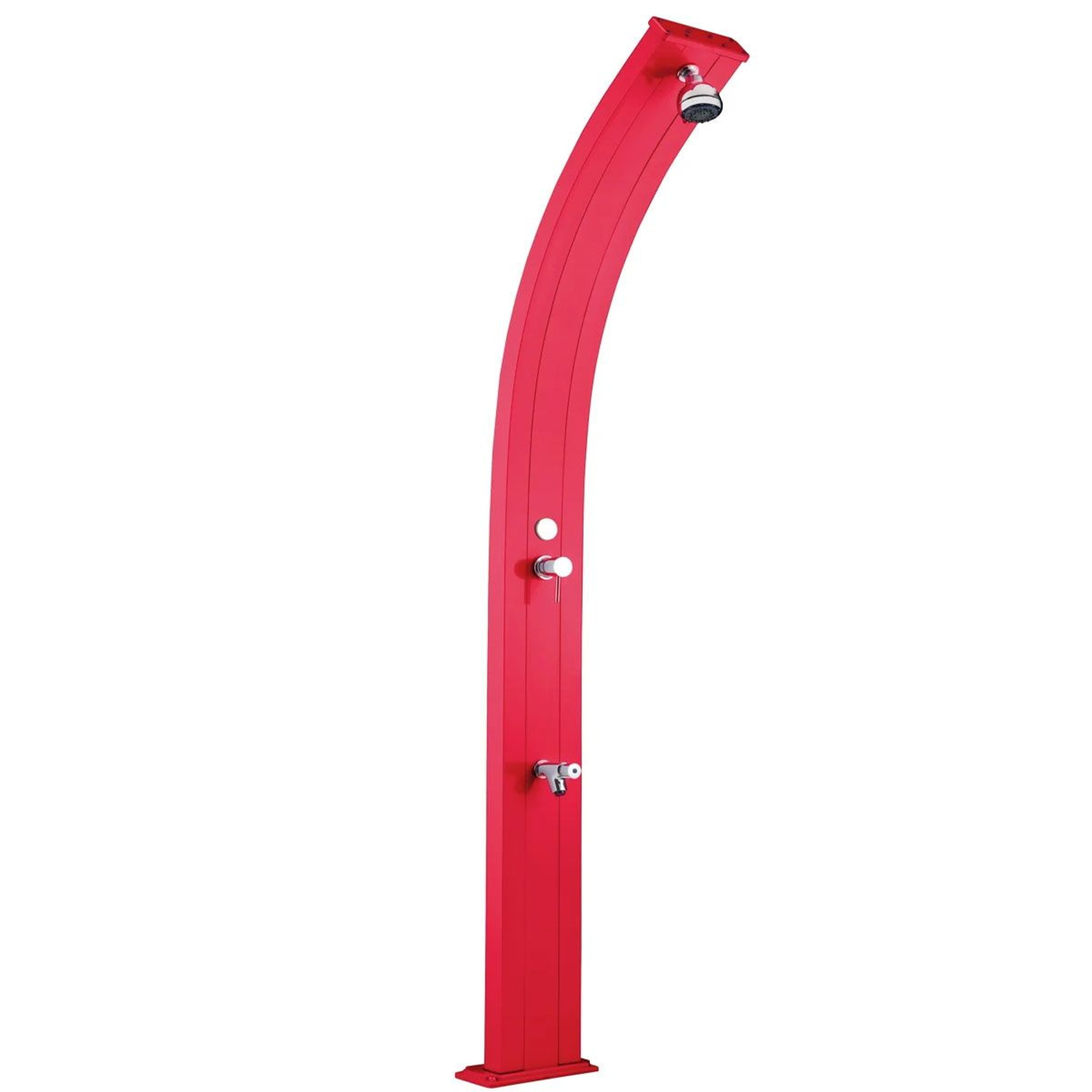 Душ солнечный AquaViva Spring 25л Cherry, Алюминиевый с мойкой для ног, Артикул: 33033, Бассейны и СПА