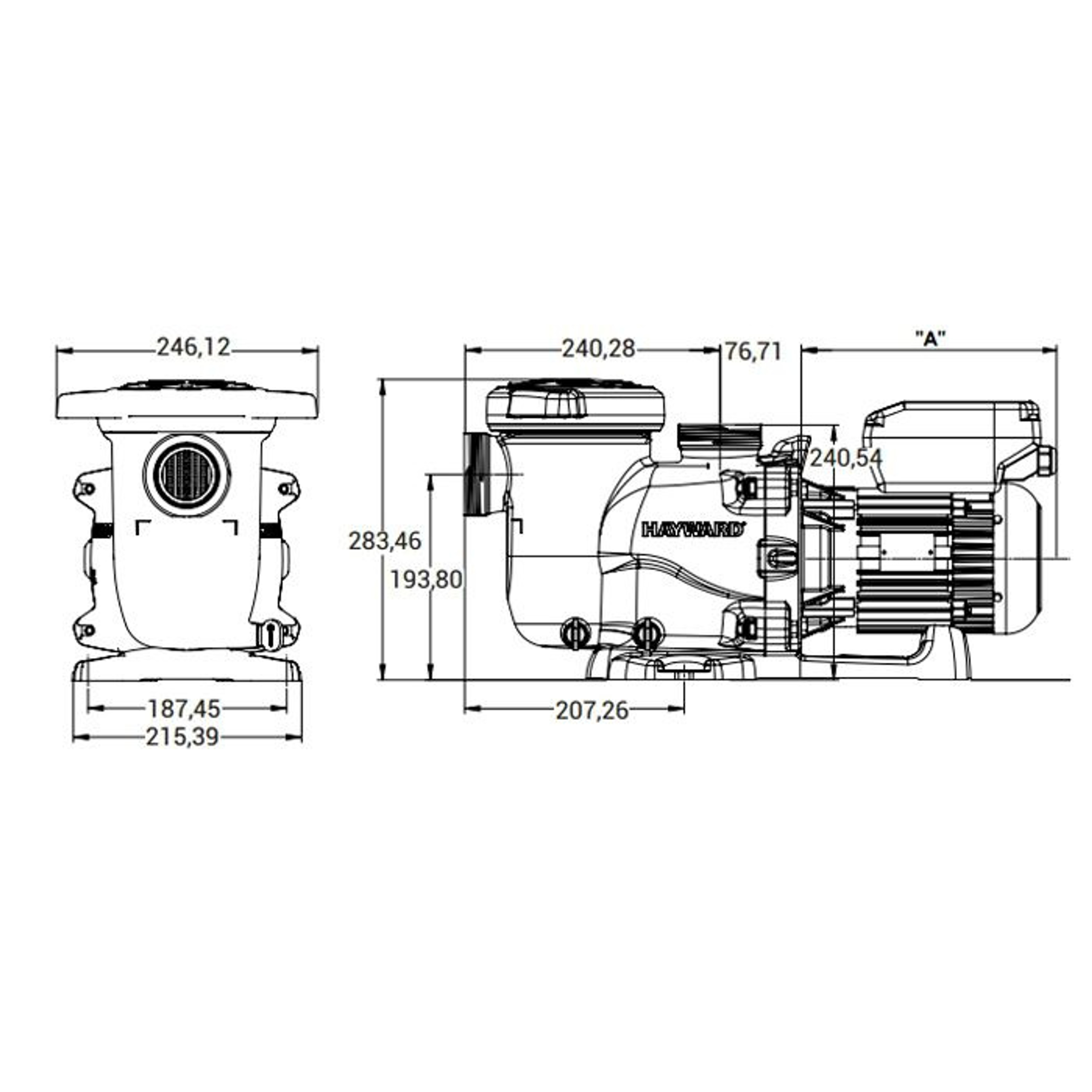 Насос для бассейна Hayward Max-Flo XL SP2315VSTD (18.2м³/ч 1.1кВт 220В), Артикул: 19962