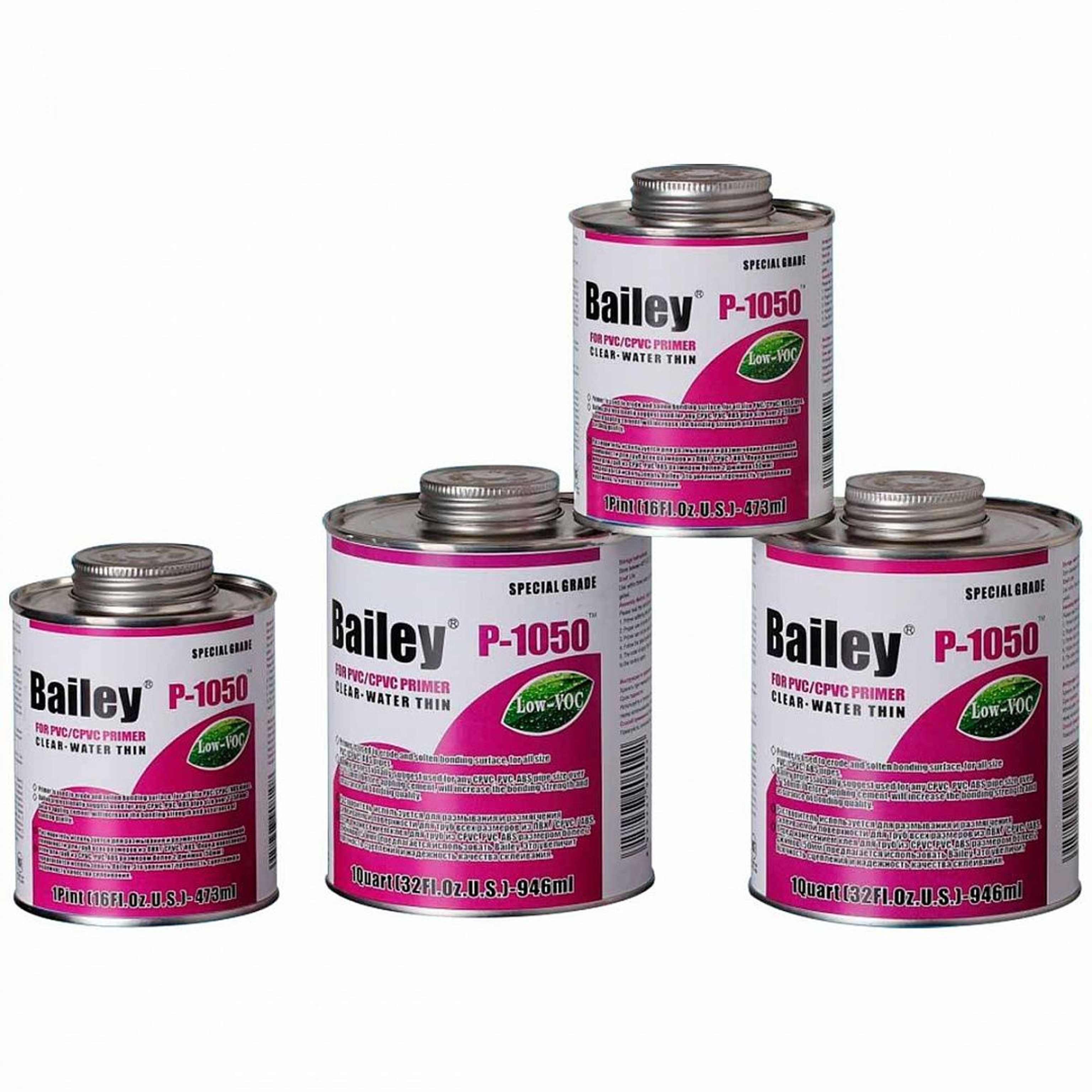 Очиститель (Праймер) Bailey P-1050 237 мл, Артикул: 26311, Трубопроводные системы ПВХ
