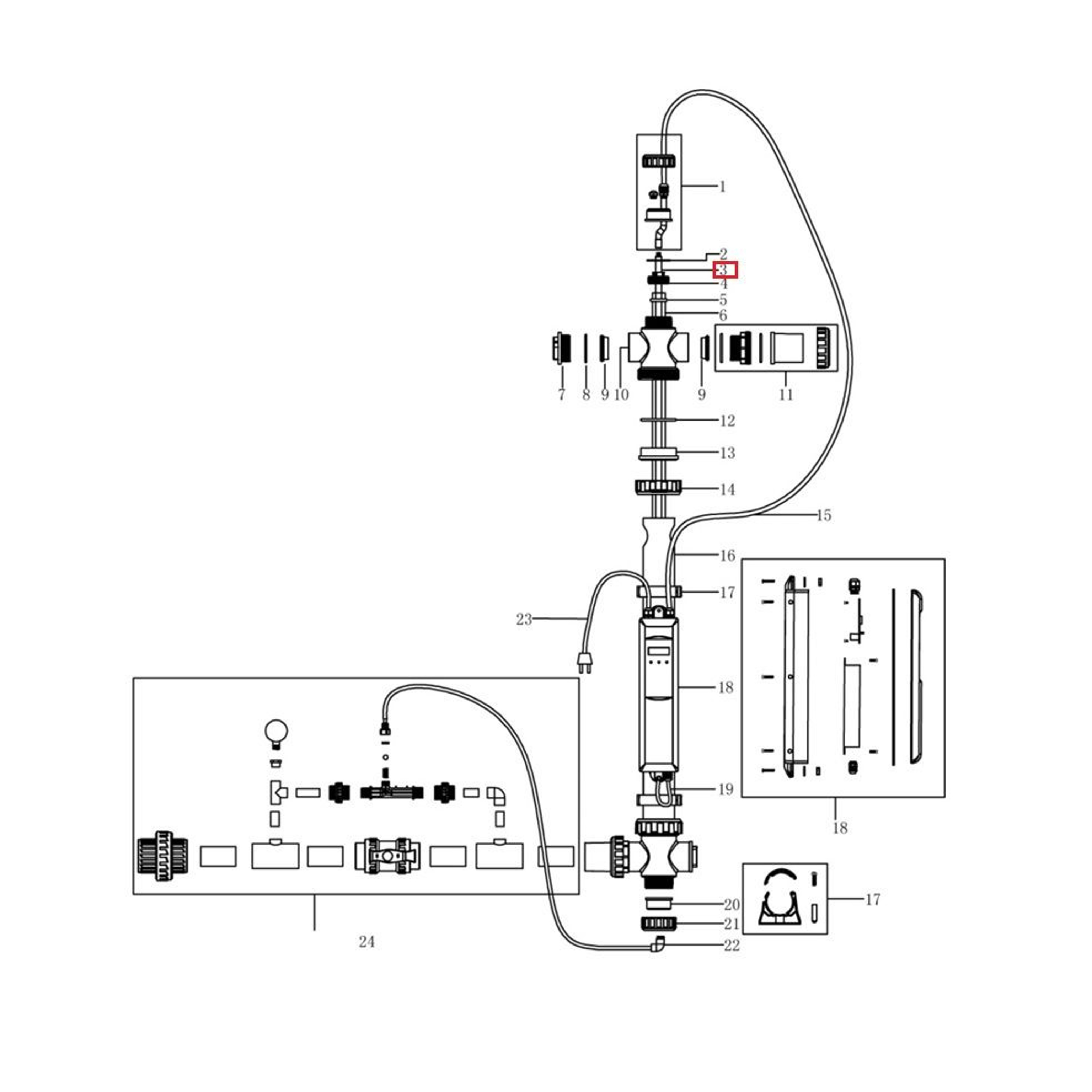 Лампа E130428 для ультрафиолетовой установки Aquaviva NT-UV87 (106775328), Артикул: 22263, Для дезинфицирующего оборудования