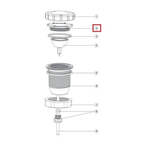 Прижимная гайка лампы для прожектора Aquaviva LED/UL-P50 Lights, Артикул: 11880, Для прожекторов и осветительного оборудования бассейнов