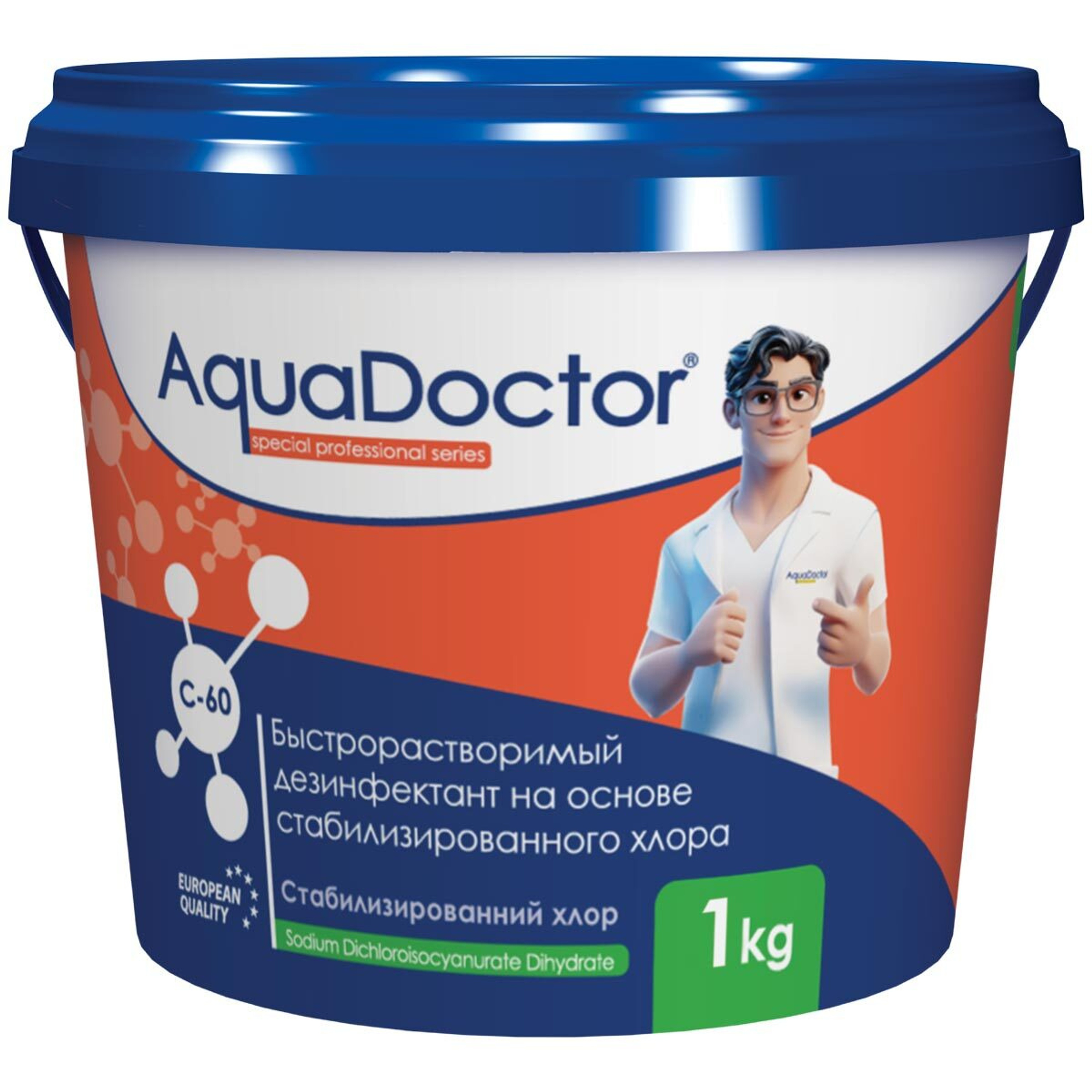 Дезинфектант на основе хлора быстрого действия AquaDoctor C-60