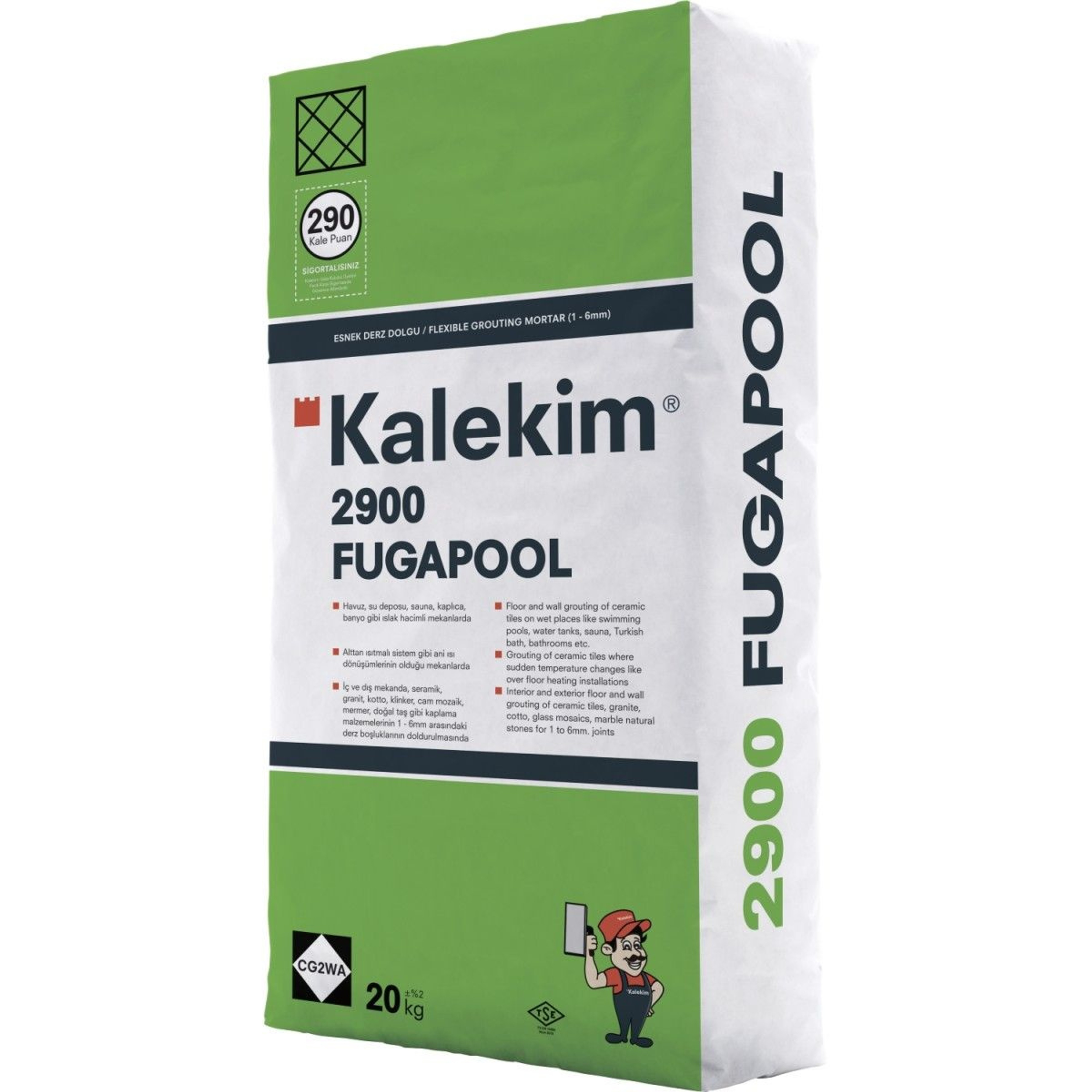 Влагостойкая затирка для швов Kalekim Fugapool 2900, Артикул: 662-20482, Отделочные материалы