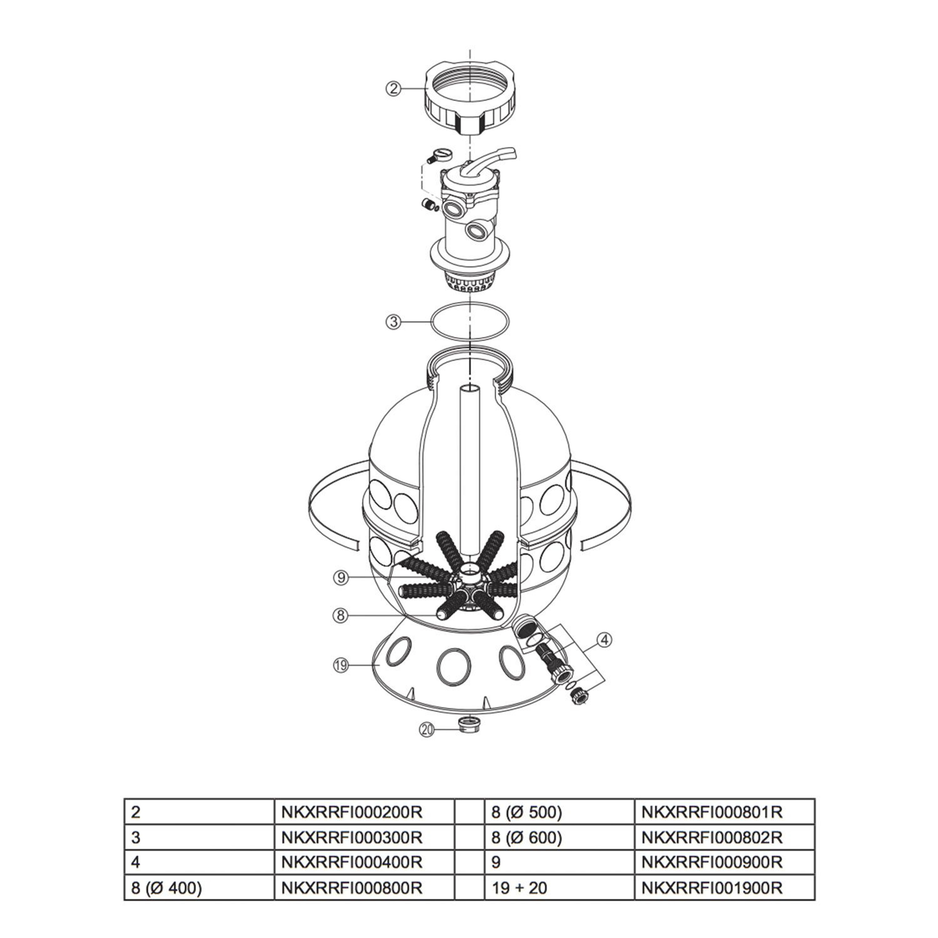 Фильтр песочный Hayward PRO S160TIE (D400, 6 м³/ч, 2 бар)