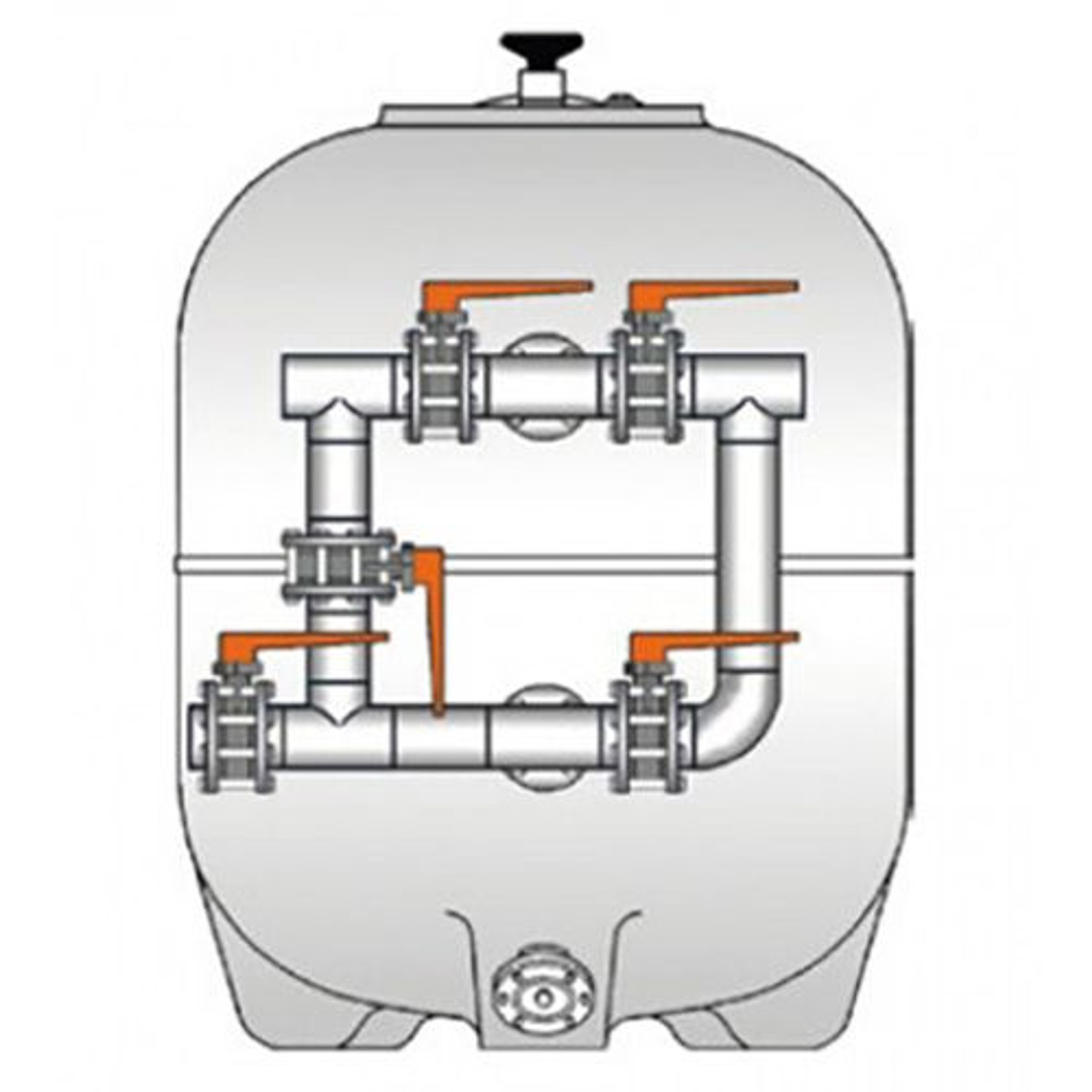 Пятикрановая обвязка Hayward HCB904UN 90 мм, Артикул: 15760, Для фильтров и фильтрационных установок
