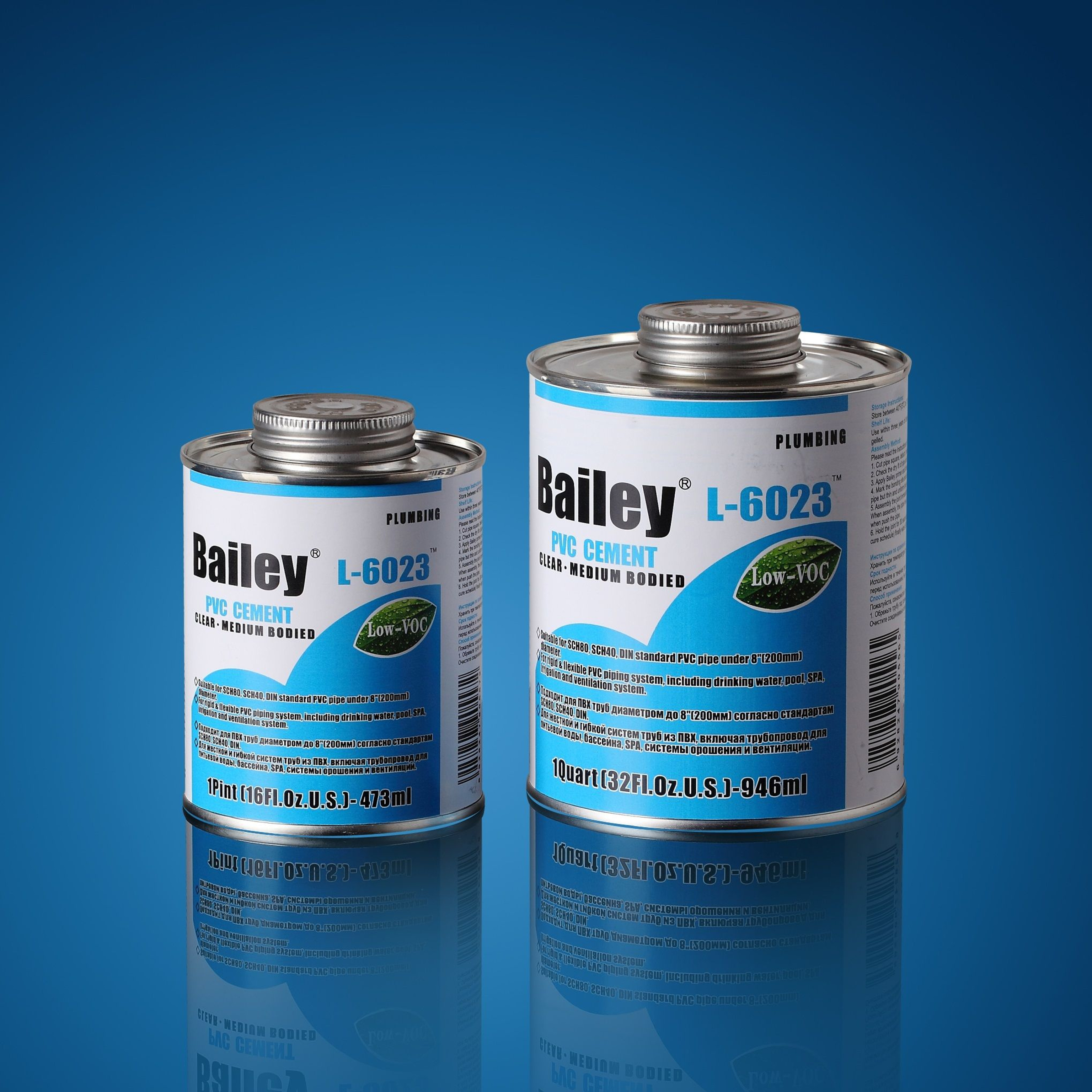 Клей для труб ПВХ Bailey L-6023 237 мл, Артикул: 19664, Трубопроводные системы ПВХ