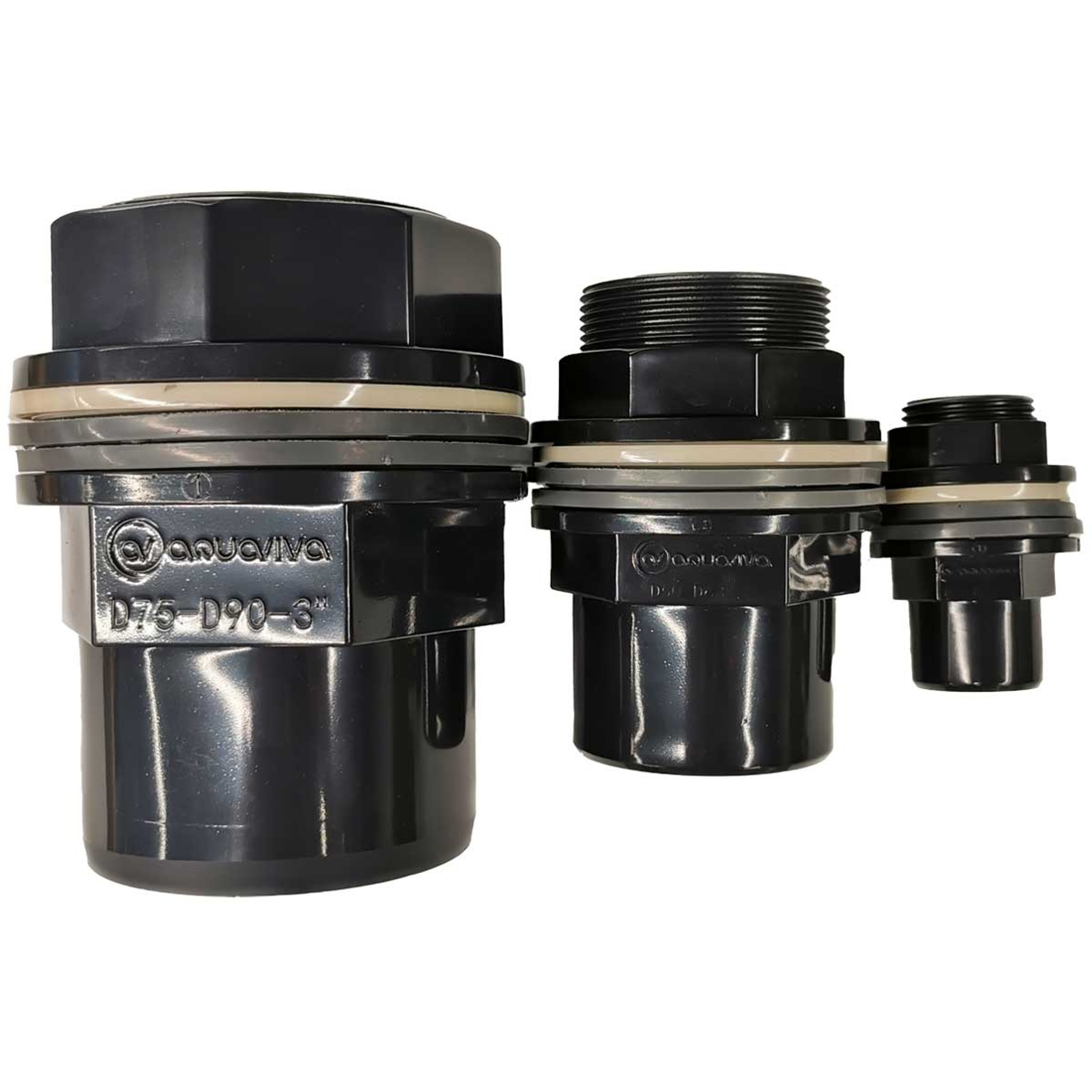 Танк-адаптер d63*75-2-1/2" PN16 AQUAVIVA, Россия, Артикул: 62819, фитинги ПВХ
