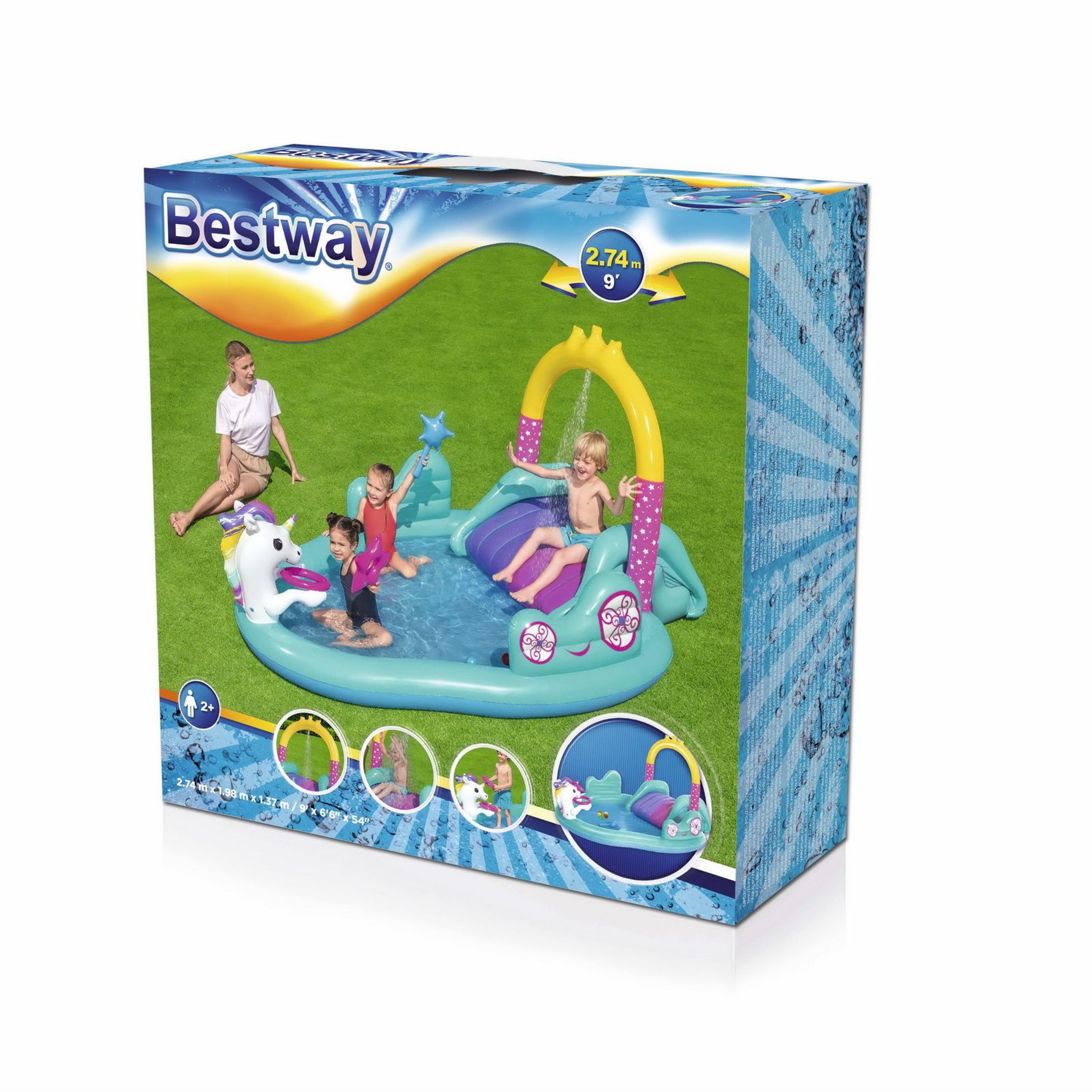 Игровой центр Bestway 53097 (274х198х137 см) Волшебный единорог, Артикул: 22706, Бассейны и СПА