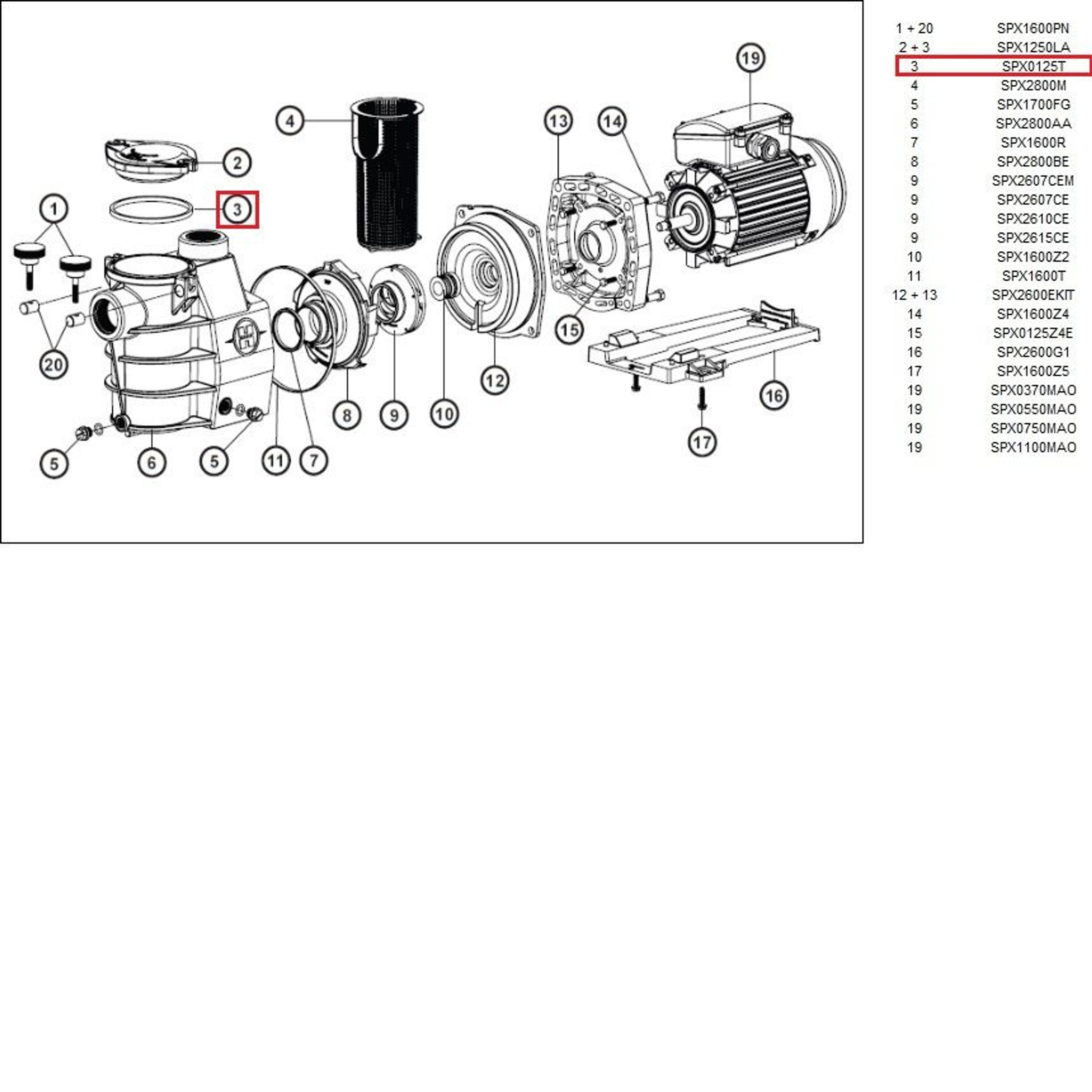 Уплотнительное кольцо крышки префильтра насоса Hayward PL Plus (SPX125T), Артикул: 18000, Для фильтров и фильтрационных установок