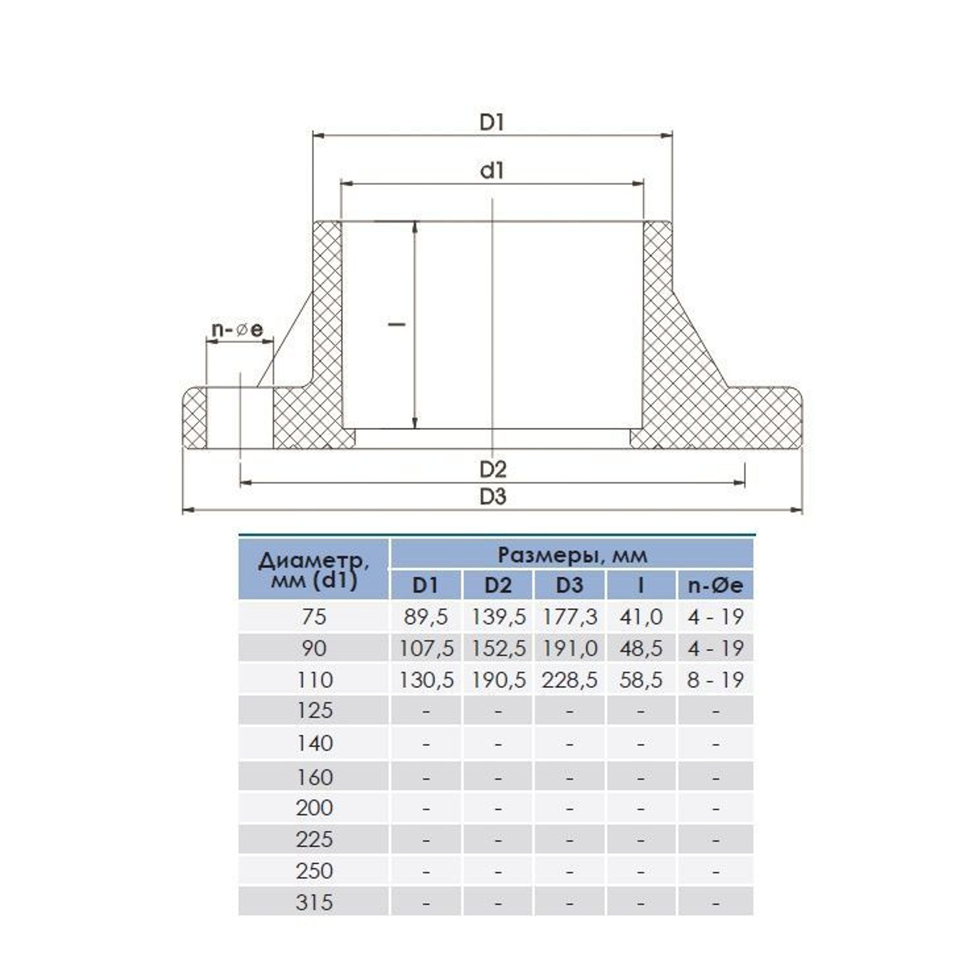 Фланцевое соединение 355mm (разборное), Артикул: 27038, фитинги ПВХ