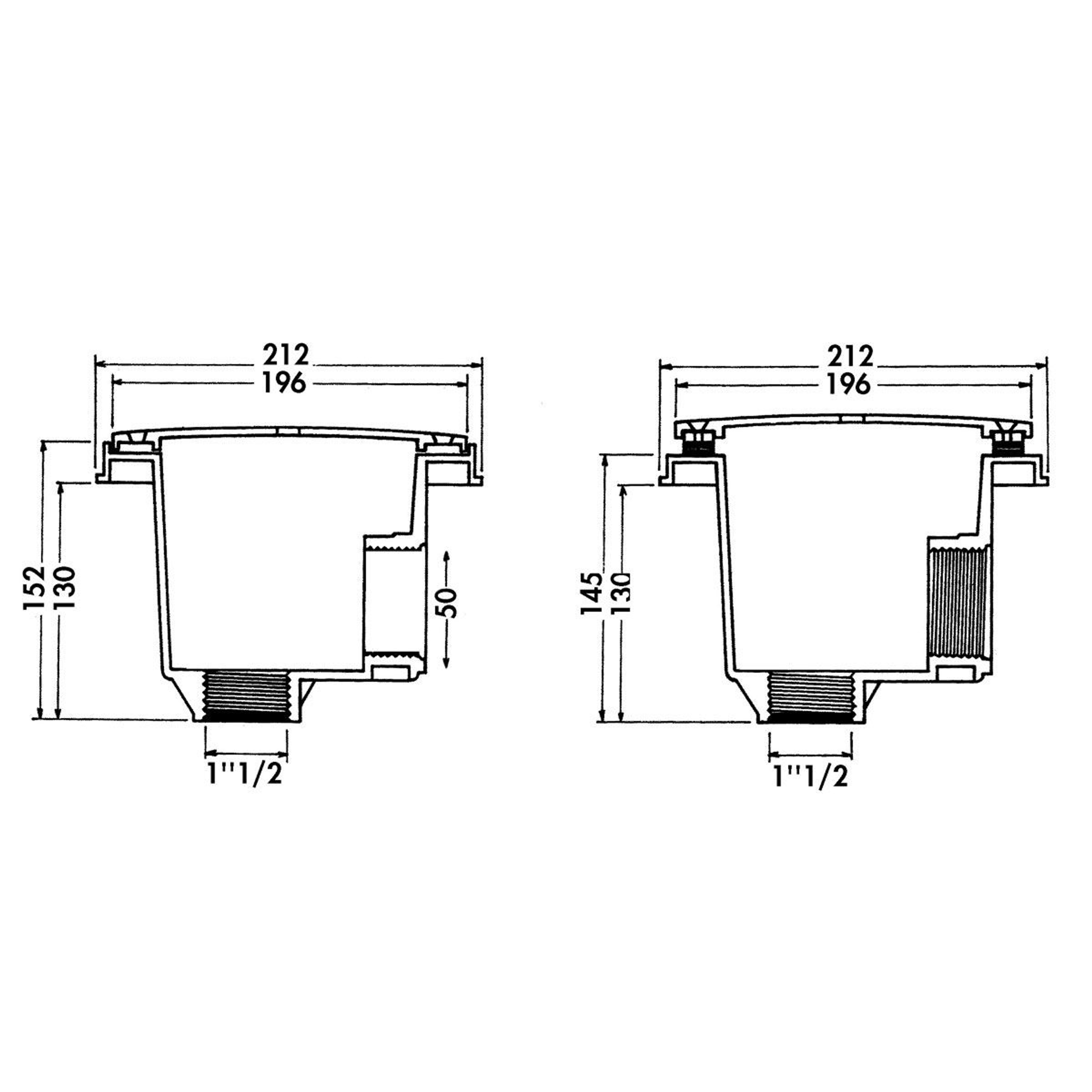 Слив донный Hayward 3254PAK2 бетон 50 mm (компл. 2 шт), Артикул: 32309, Закладные для бассейна
