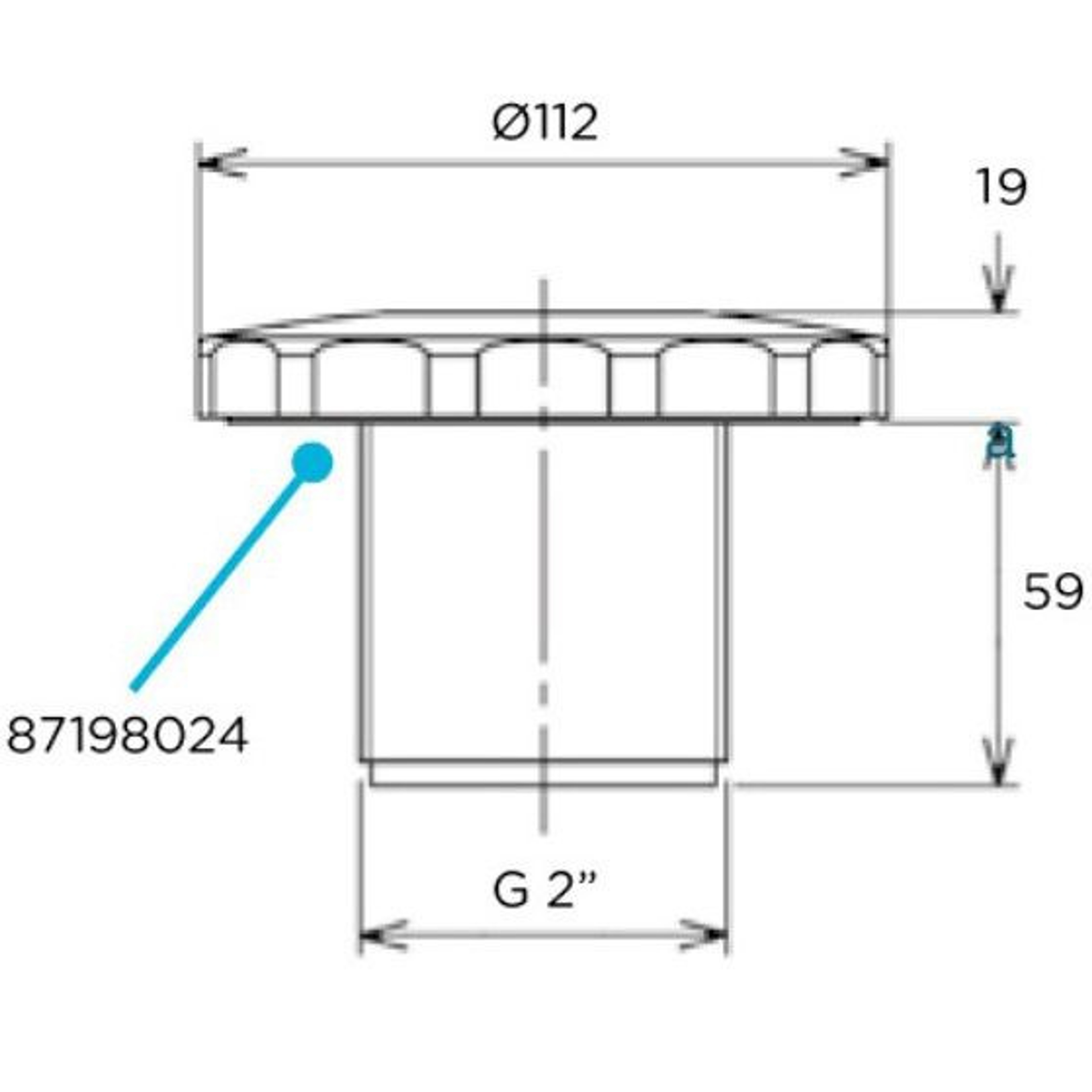 Форсунка пылесосная Flexinox 87198024, под бетон, Артикул: 27146, Закладные для бассейна